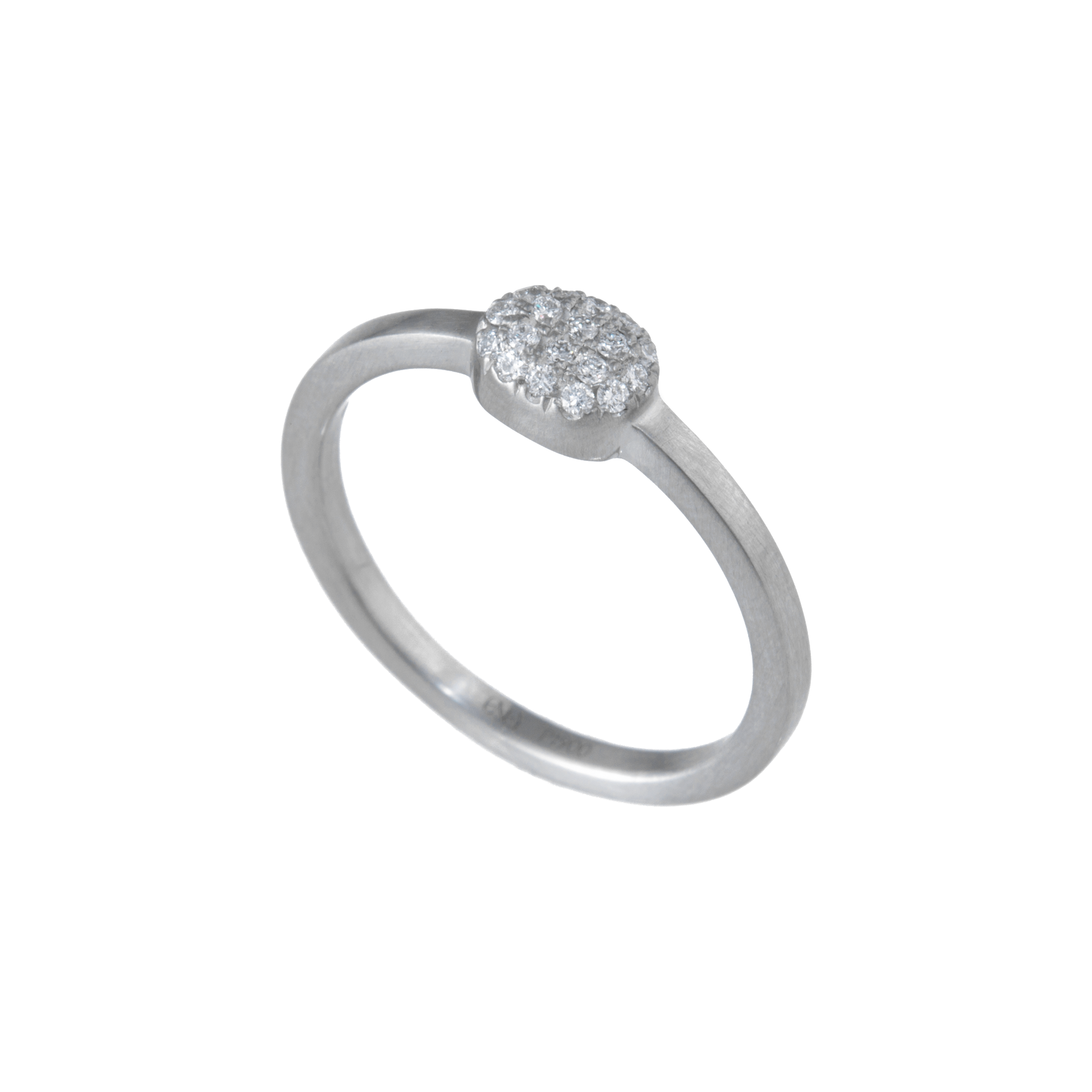 Full moon melee diamond ring