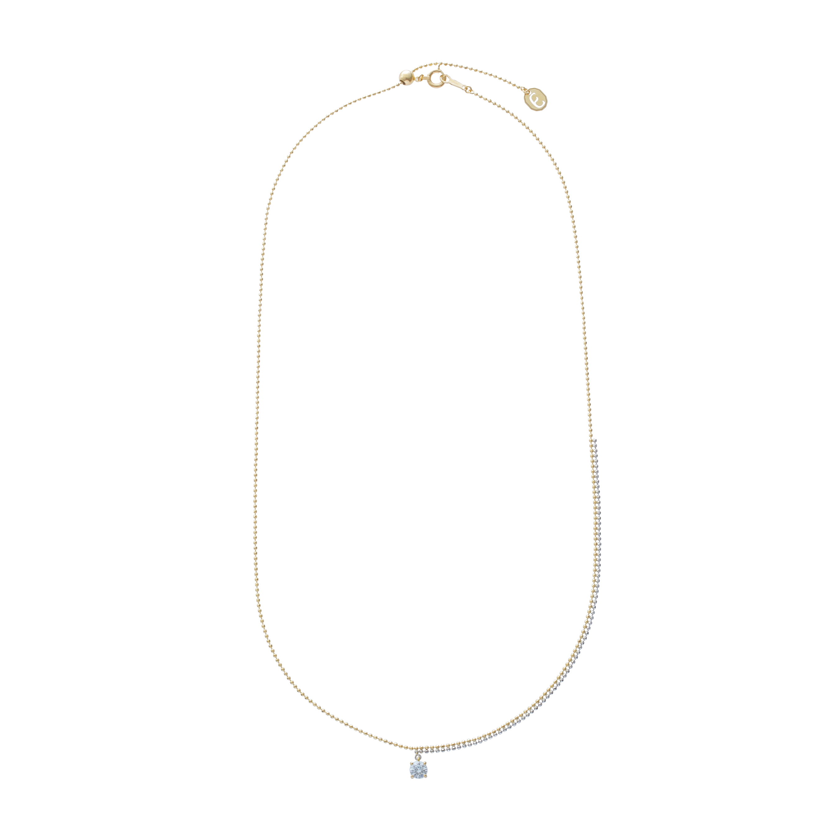 Pixel 0.23ct round chain necklace