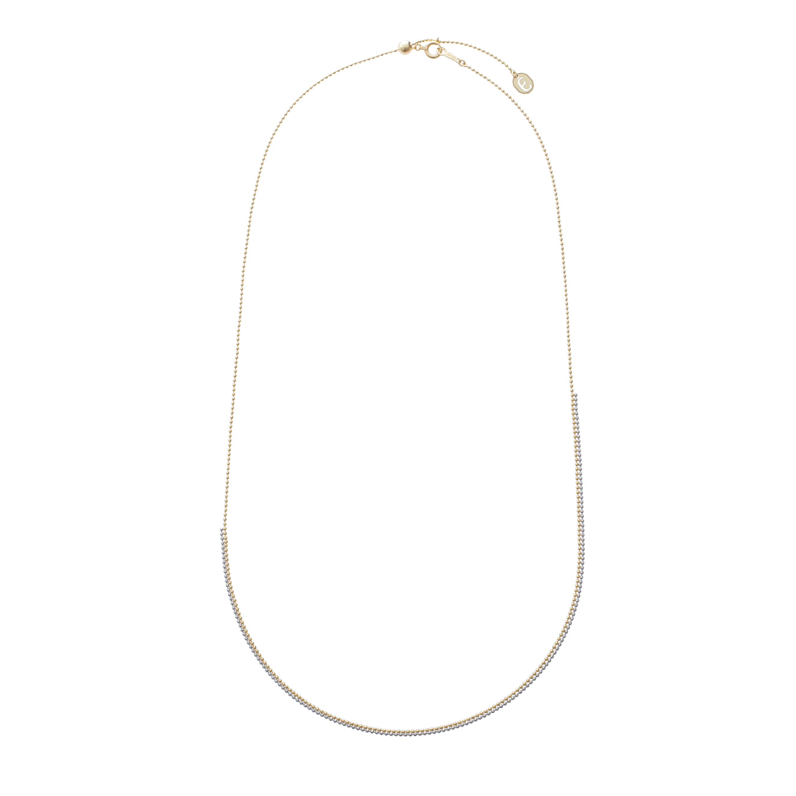 Pixel double chain necklace