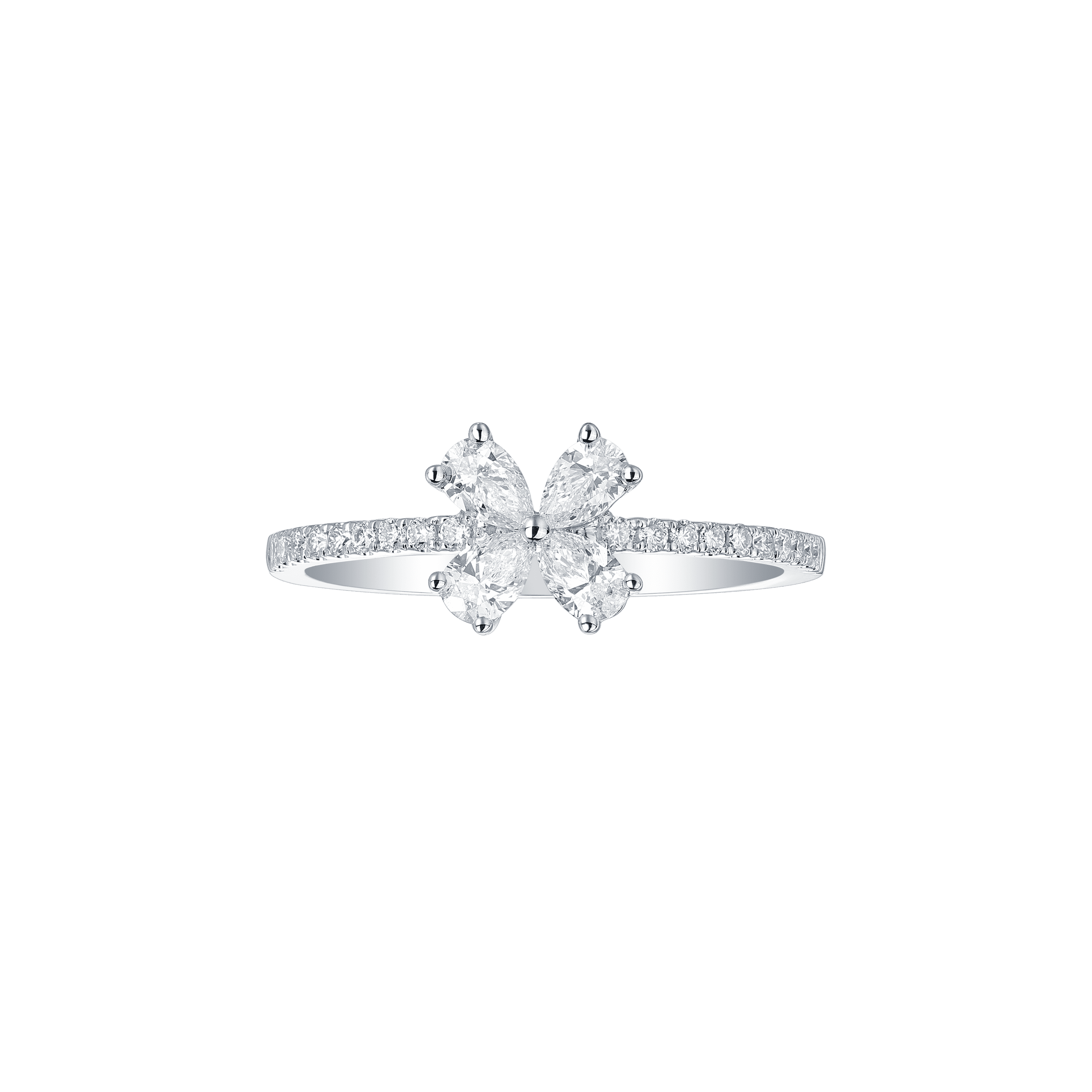 Flora pear cluster floral ring - Diamond Flower Ring -  The Future Rocks -    1
