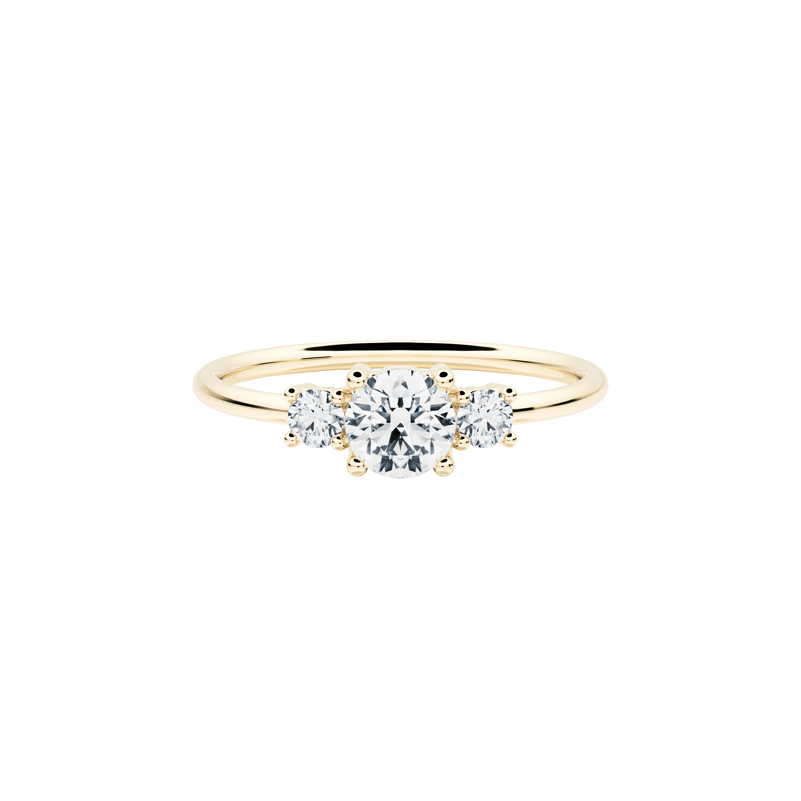  Gala ring - Lab-Grown Diamond Three Stone Ring -  The Future Rocks -    5 