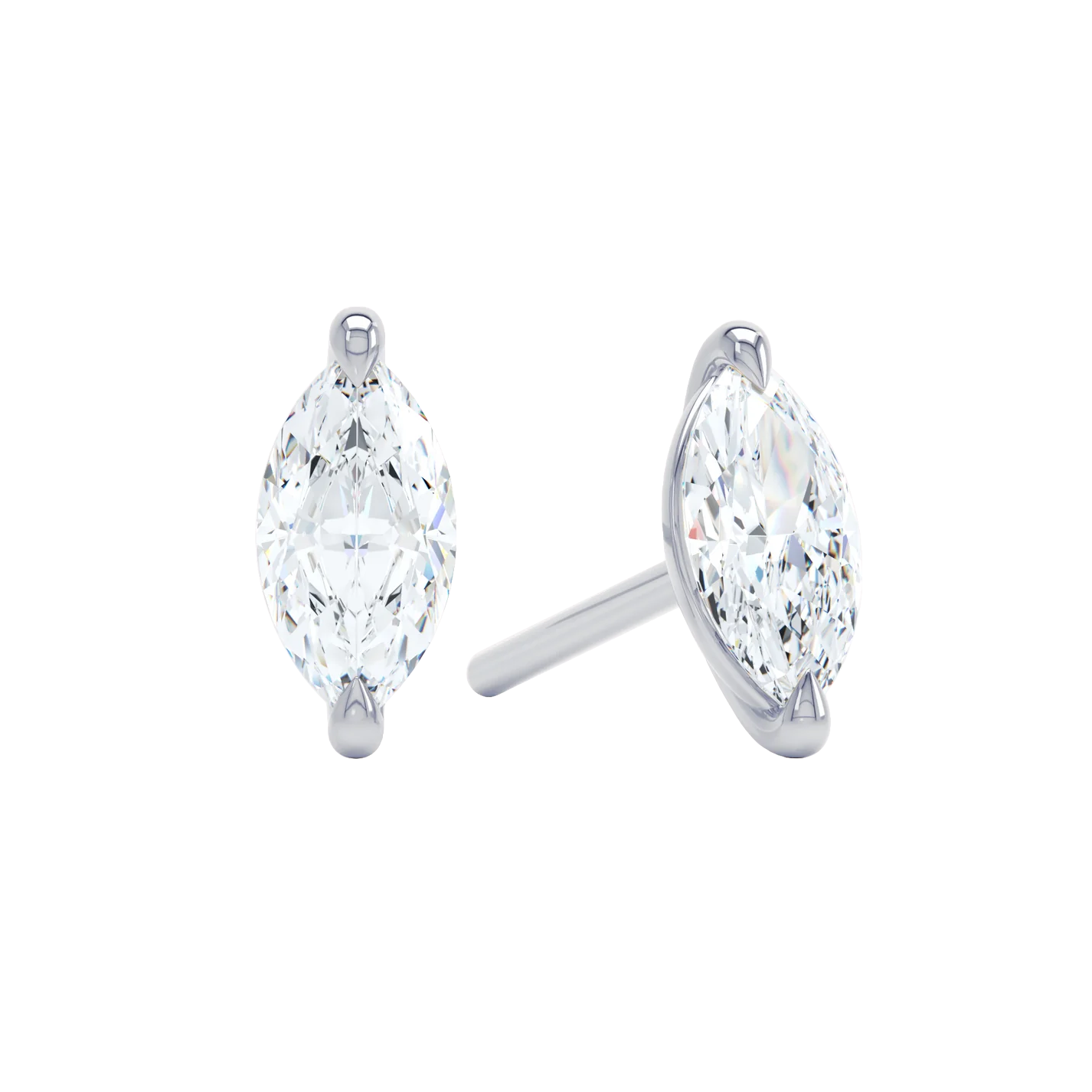  The marquise stud - Marquise Cut Lab-Grown Diamond Stud Earrings -  The Future Rocks -    5 