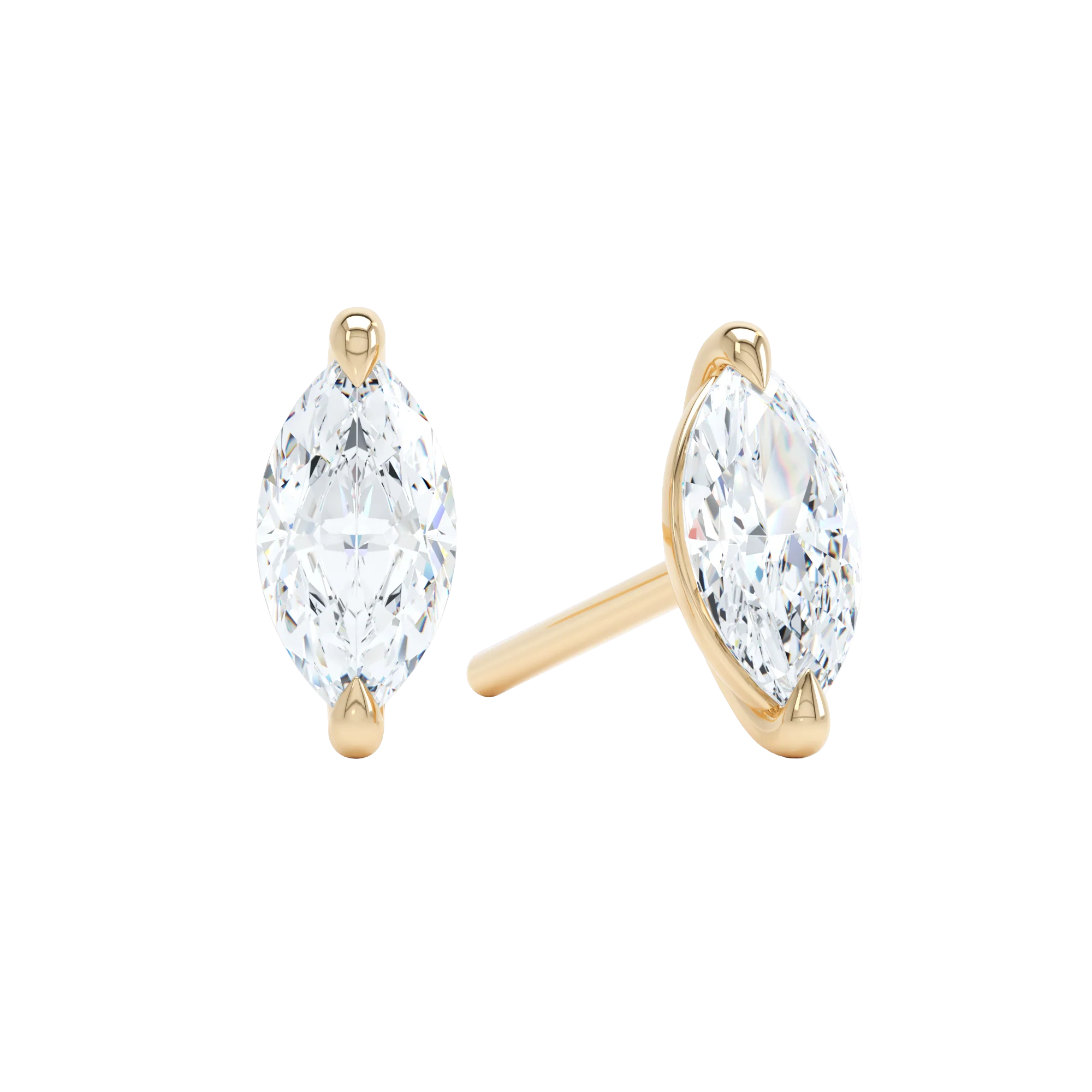 The marquise stud - Marquise Cut Lab-Grown Diamond Stud Earrings -  The Future Rocks -    1 