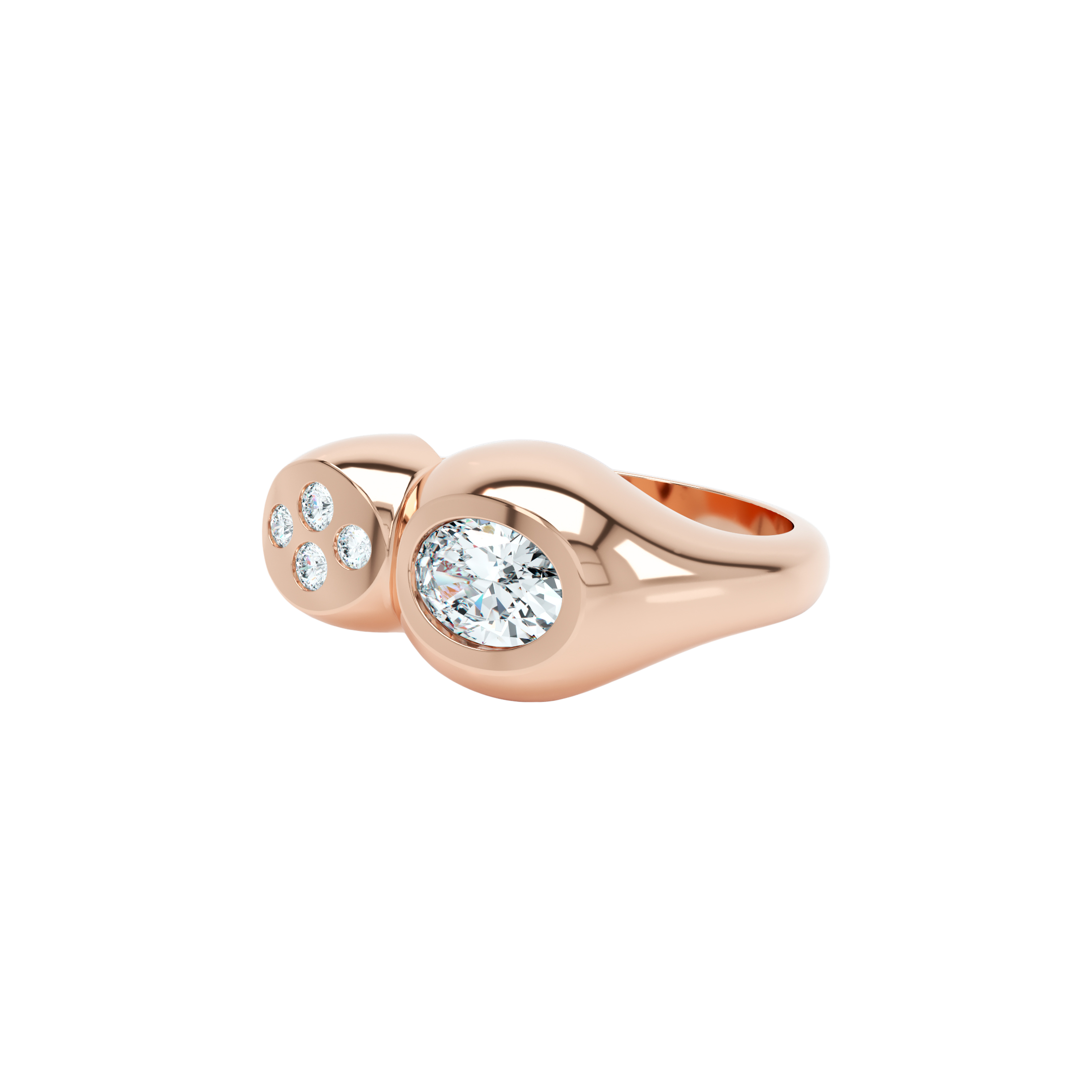  Curve diamond duo ring - Curve Diamond Duo Ring -  The Future Rocks -    3 