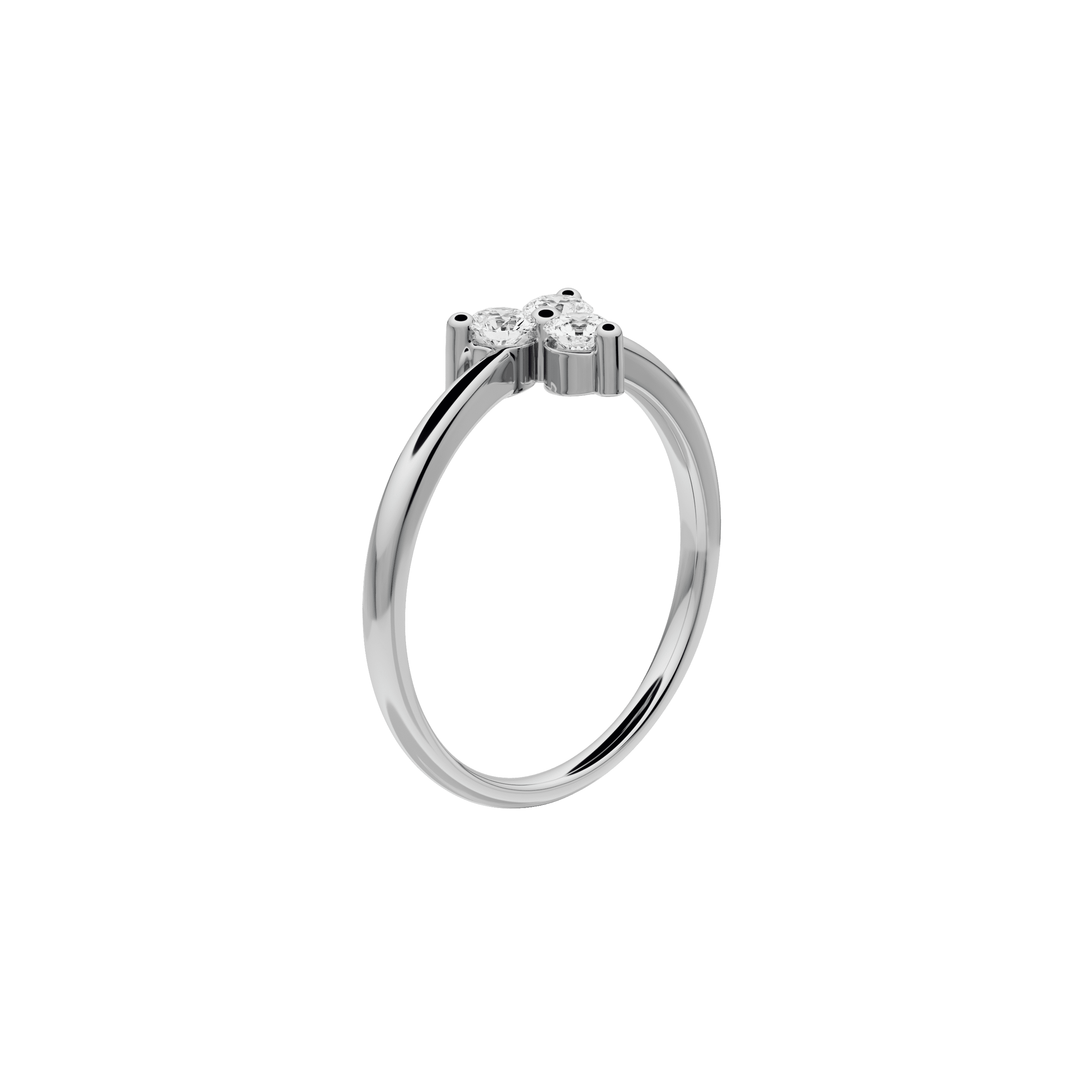 Lerala ring - Three Stone Small Lab-Grown Diamond Ring -  The Future Rocks -    4 