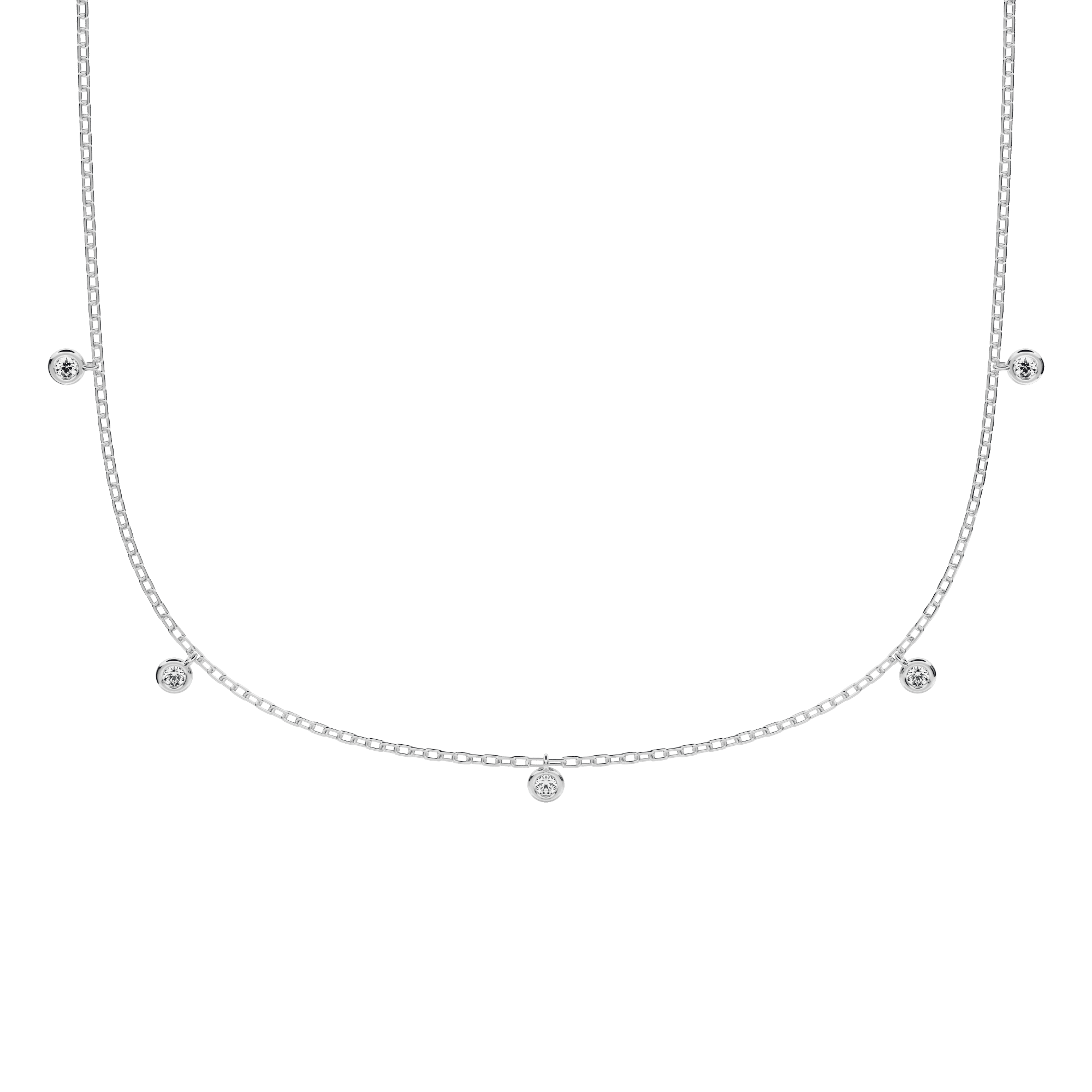  Lyra necklace - 5 Stone Diamond Necklace -  The Future Rocks -    3 