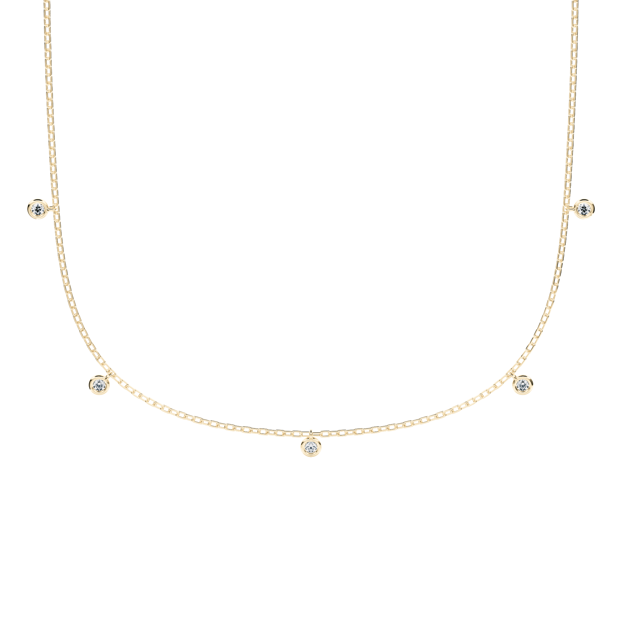  Lyra necklace - 5 Stone Diamond Necklace -  The Future Rocks -    5 