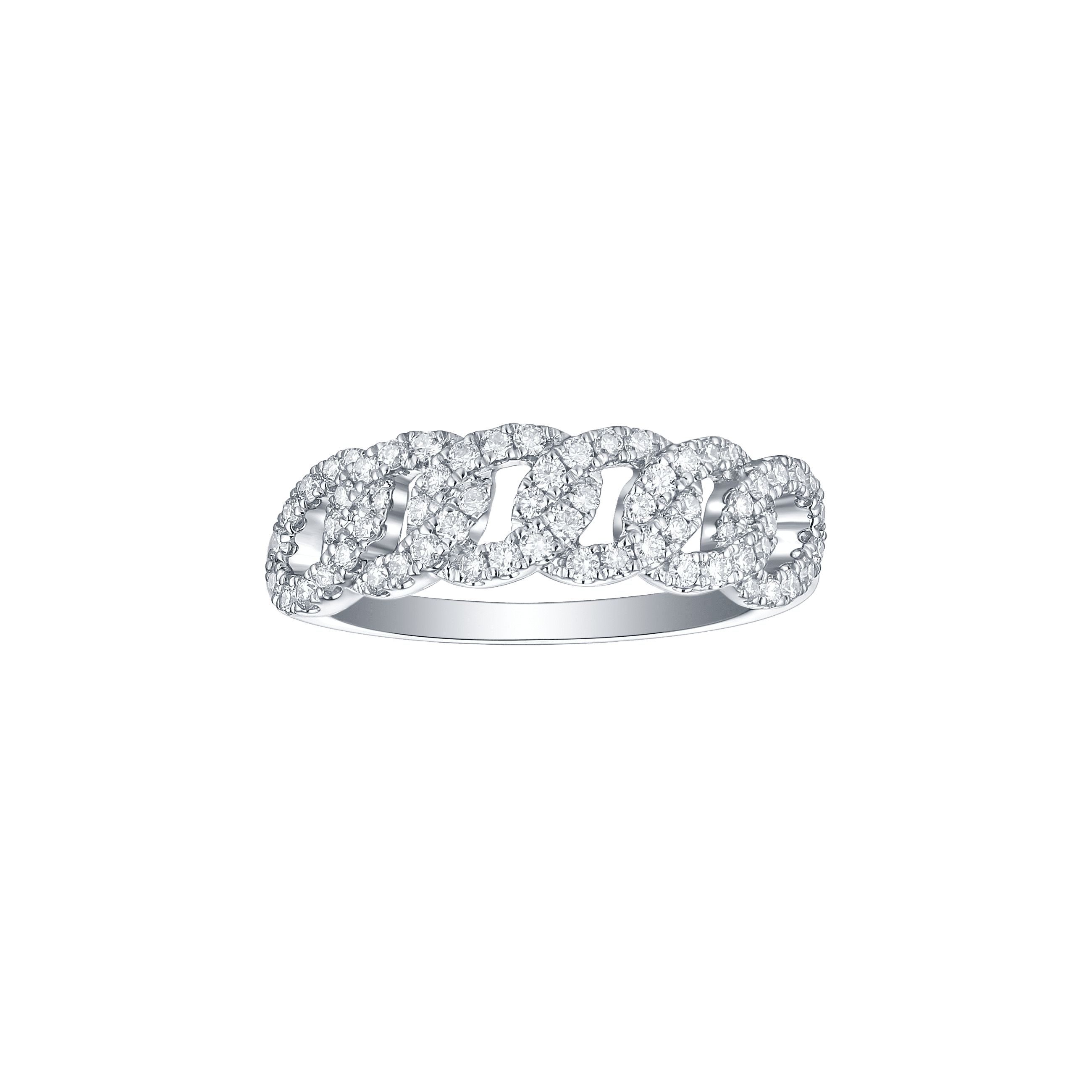  Linking love chain ring - Linking Love Diamond Chain Ring -  The Future Rocks -    1 