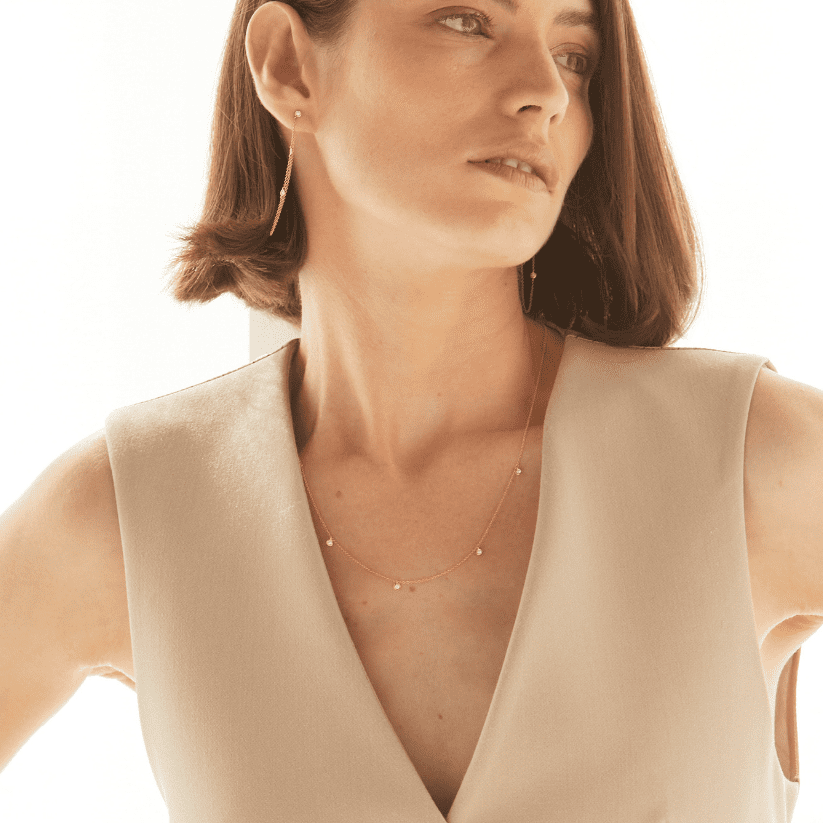  Lyra necklace - 5 Stone Diamond Necklace -  The Future Rocks -    6 