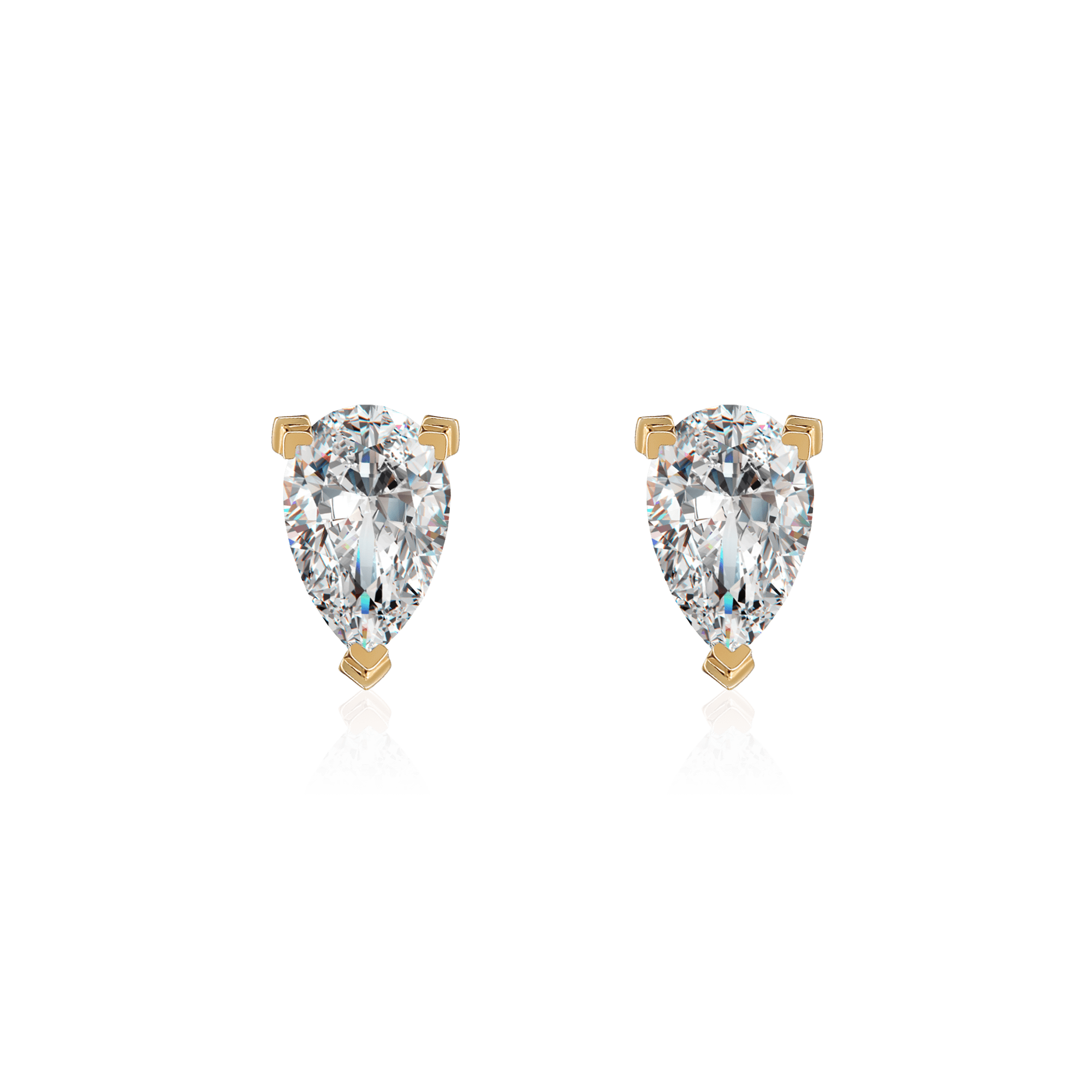  Mars solitaire earrings 0.4ct - Pear Shaped Diamond Stud Earrings -  The Future Rocks -    4 