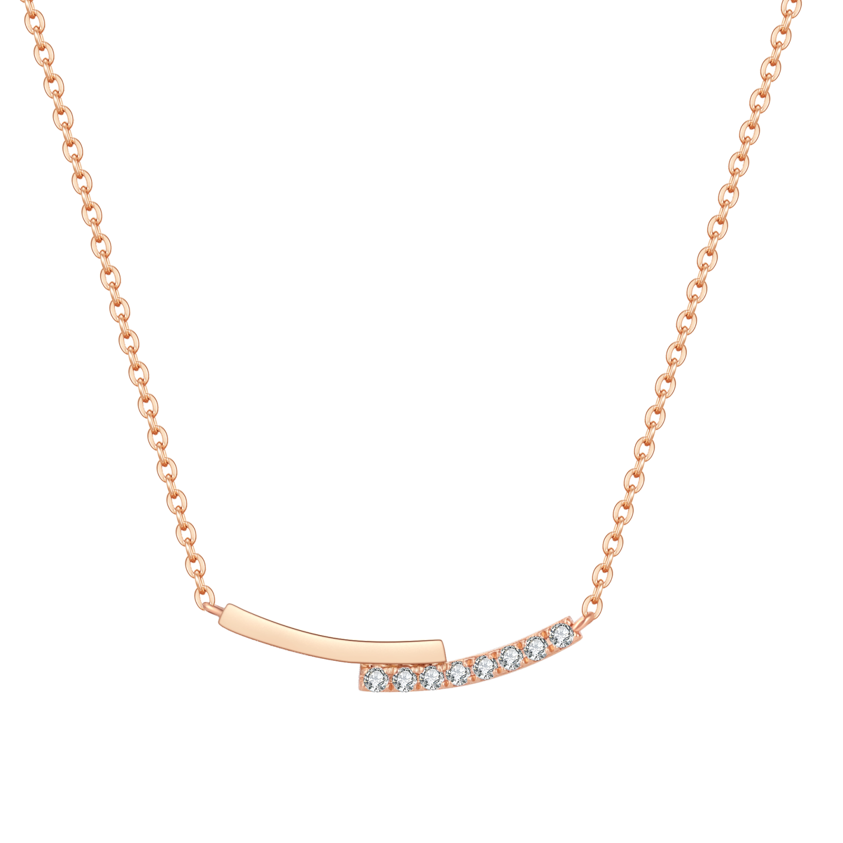  Ballerina mini necklace - Rose Gold Mini Diamond Necklace -  The Future Rocks -    1 