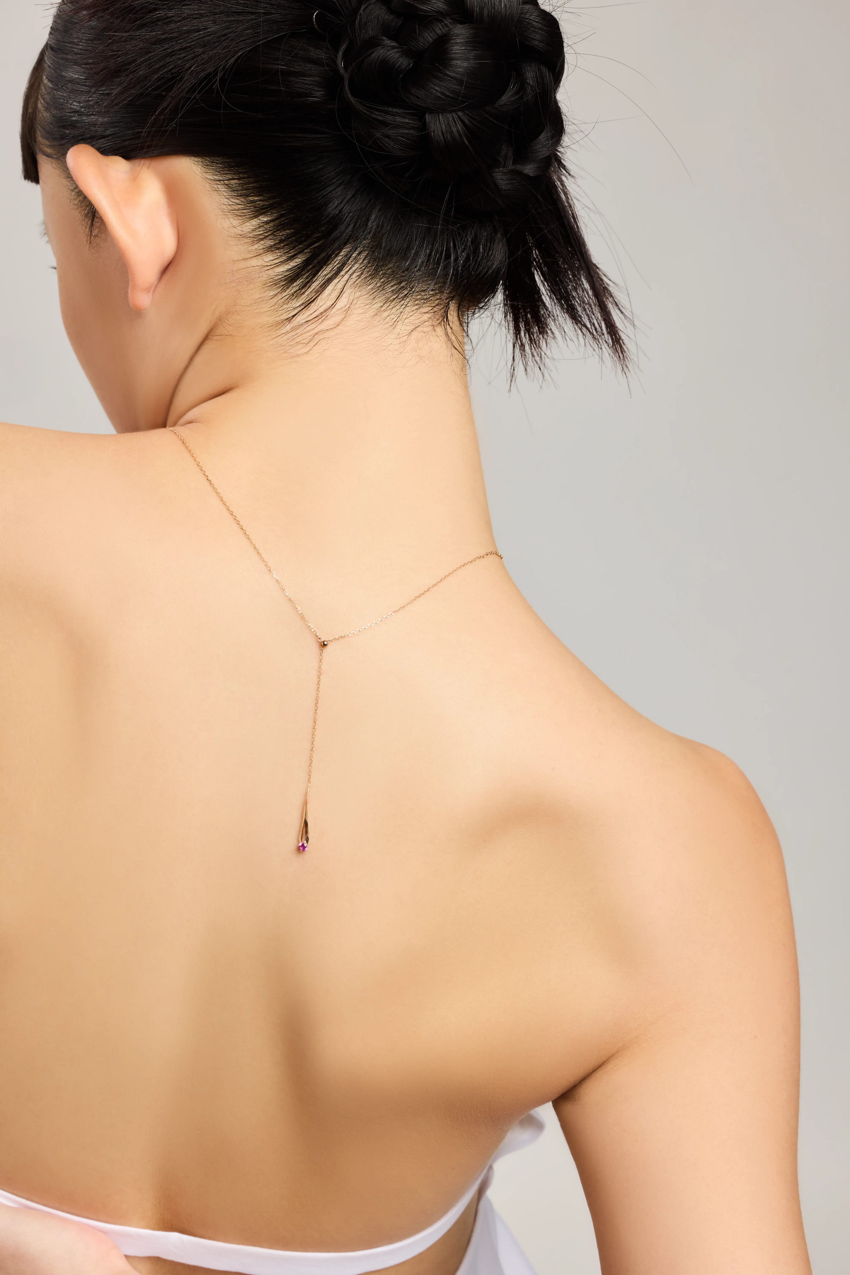 Meteor adjustable ruby lariat necklace - Ruby Pendant Necklace -  The Future Rocks -    3