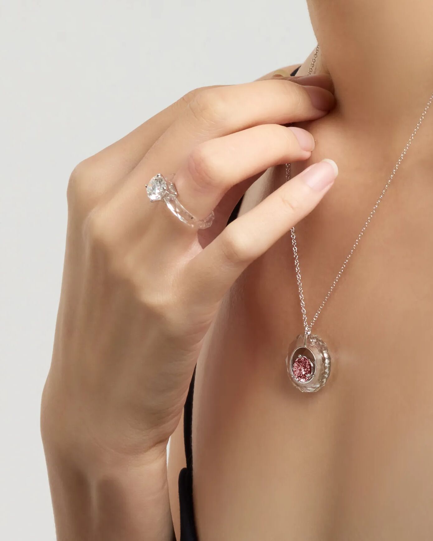  THE NECKLACE in Pink - THE NECKLACE -  2ct Lab-Grown Pink Diamond -  The Future Rocks -    4 