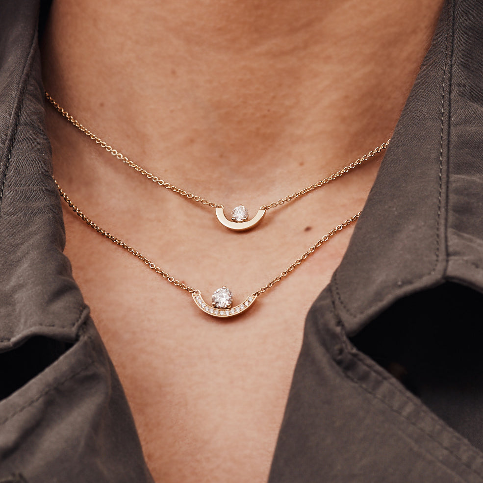  Intrépide grand arc pavée necklace - Intrépide grand arc pavée necklace -  The Future Rocks -    2 