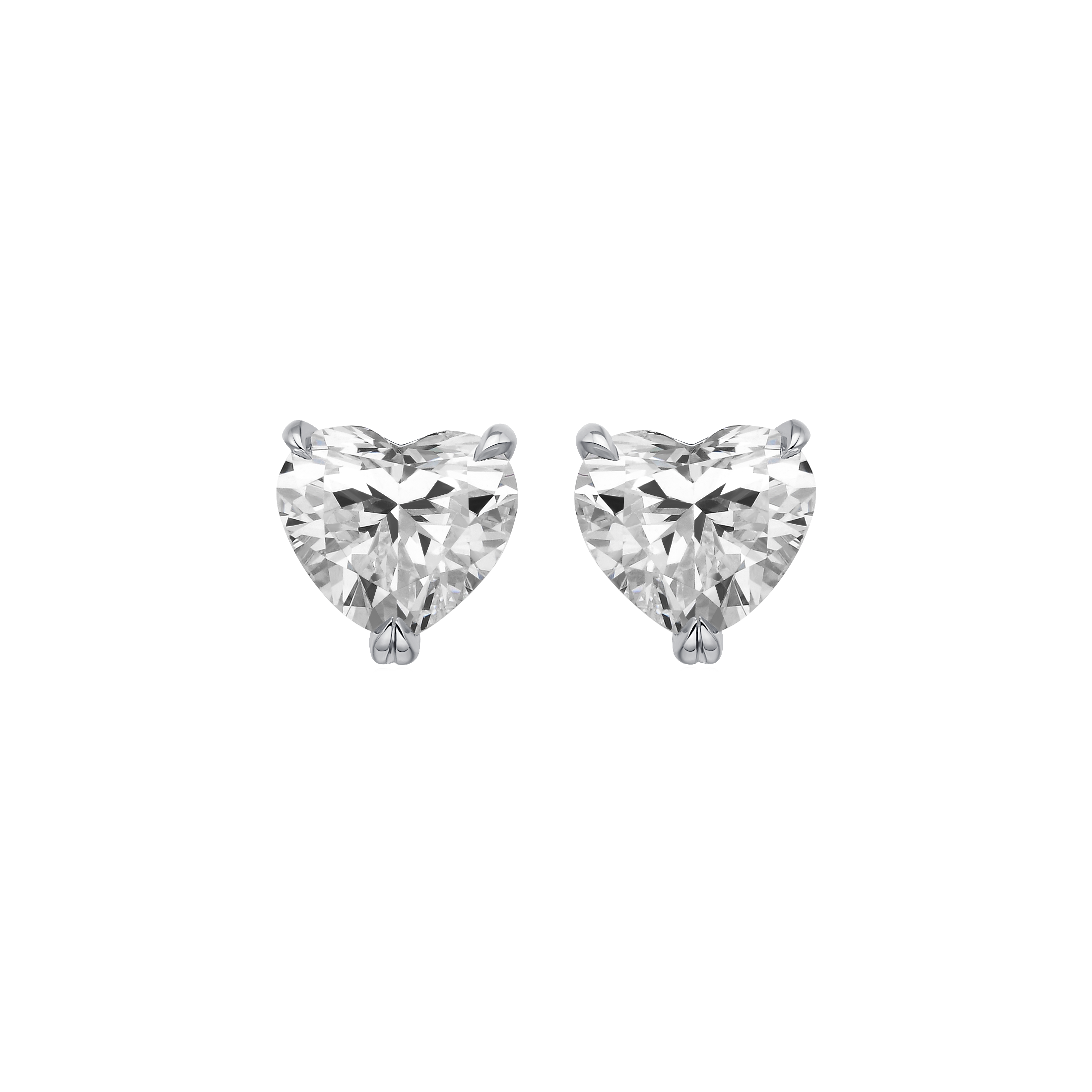  Heart shape earrings 1ct - 1ct Heart Shape Diamond Earrings -  The Future Rocks -    1 