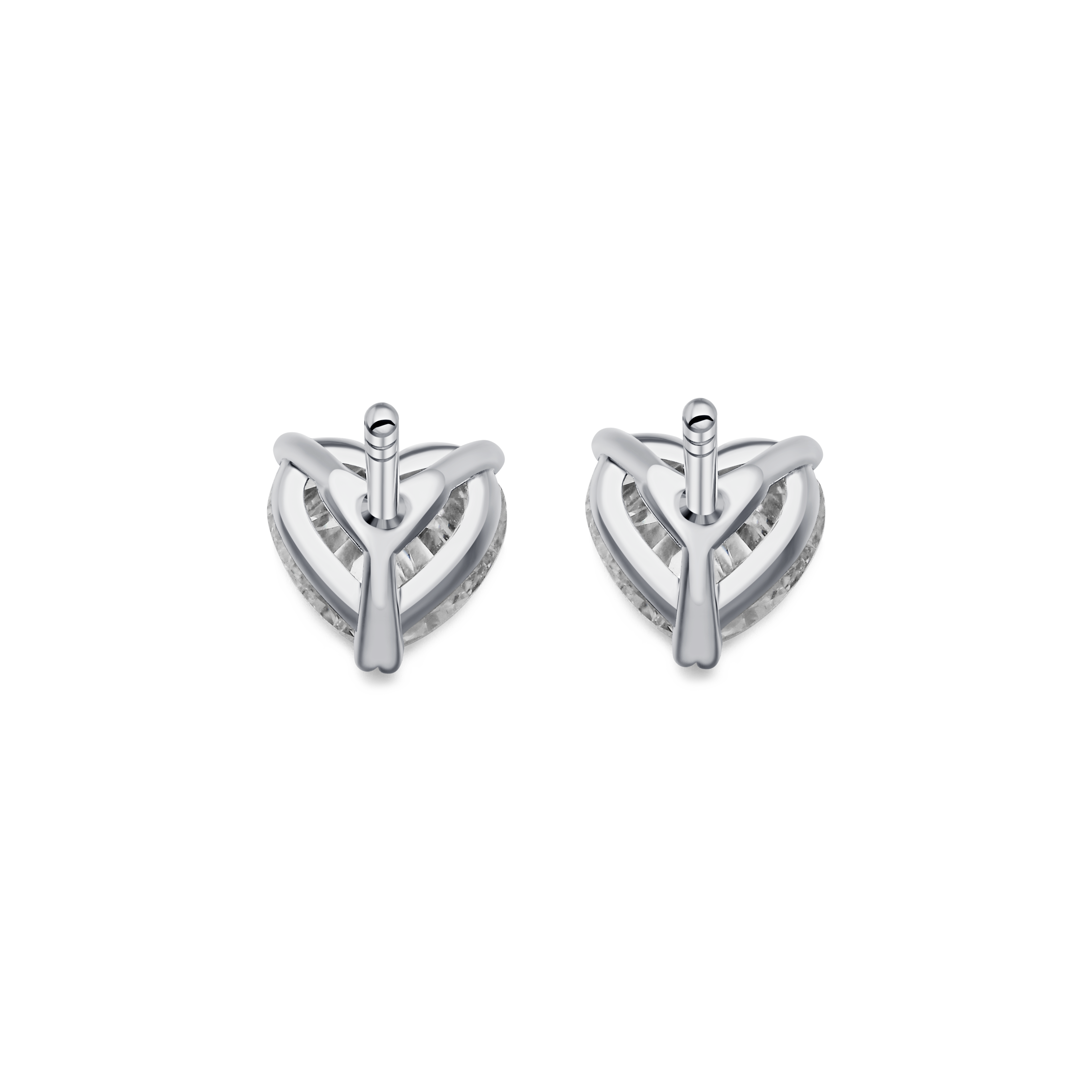  Heart shape earrings 1ct - 1ct Heart Shape Diamond Earrings -  The Future Rocks -    2 