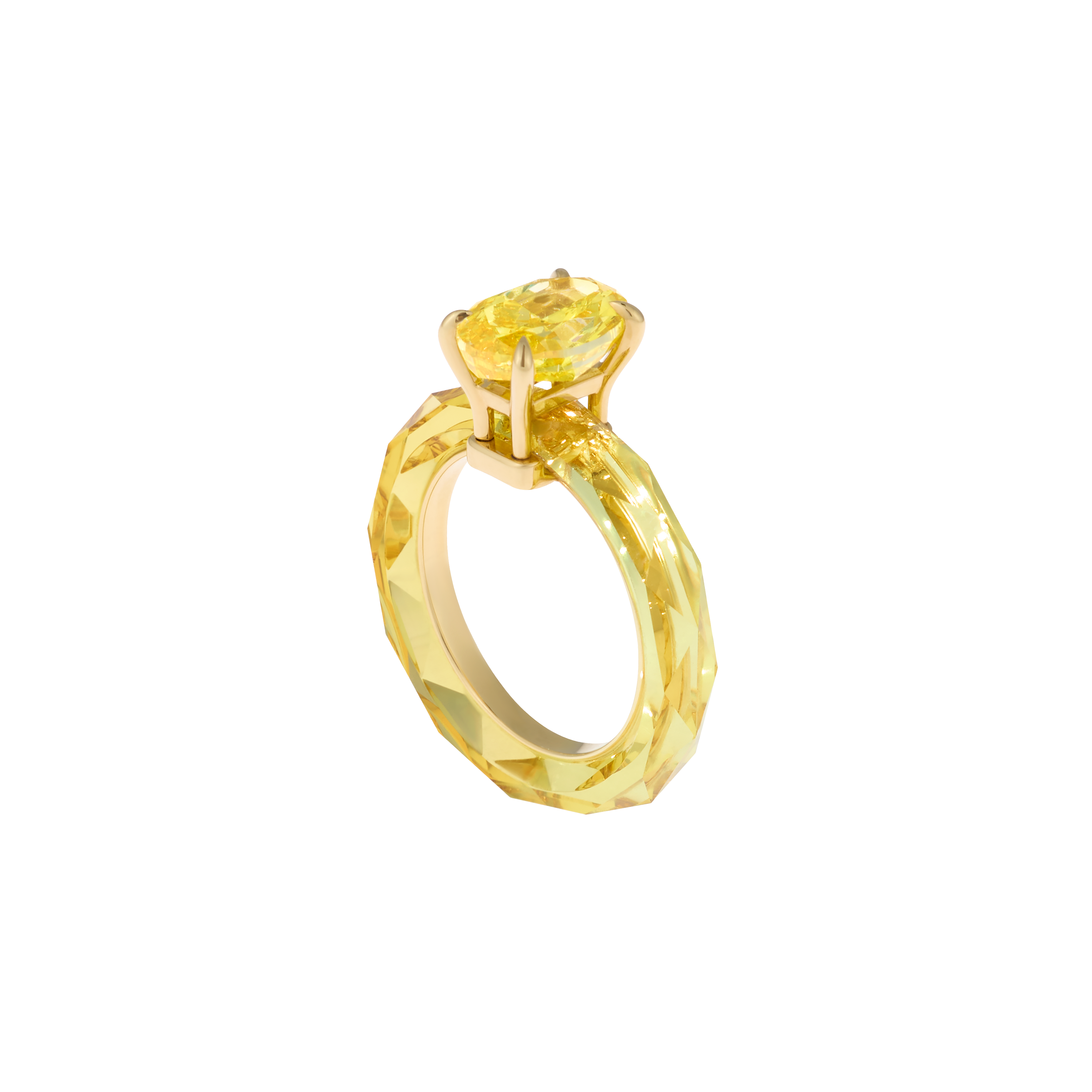  BLONDIE - Blondie - 2ct Oval Cut Lab-Grown Yellow Diamond IGI-certified -  The Future Rocks -    5 