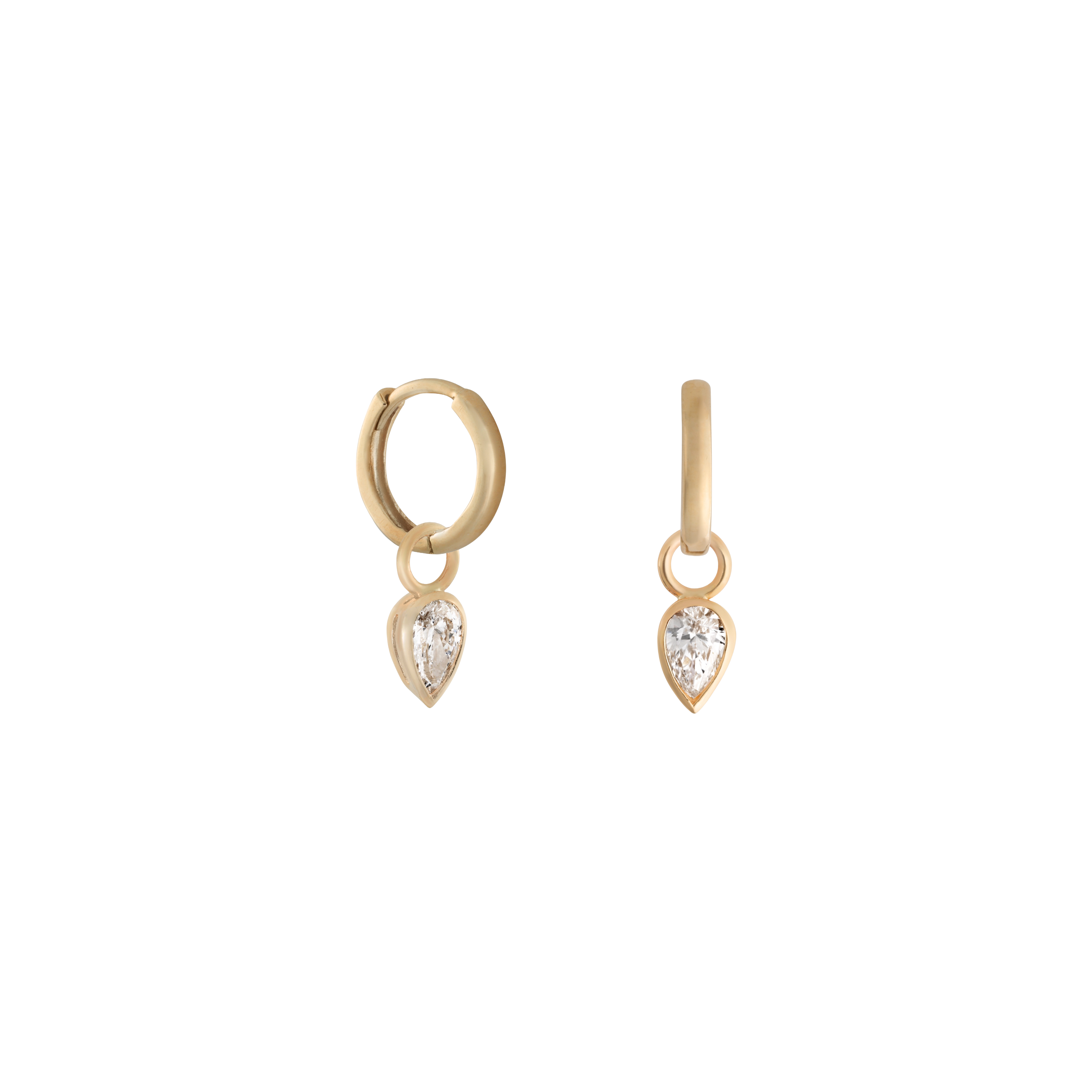 Pear diamond earring charm