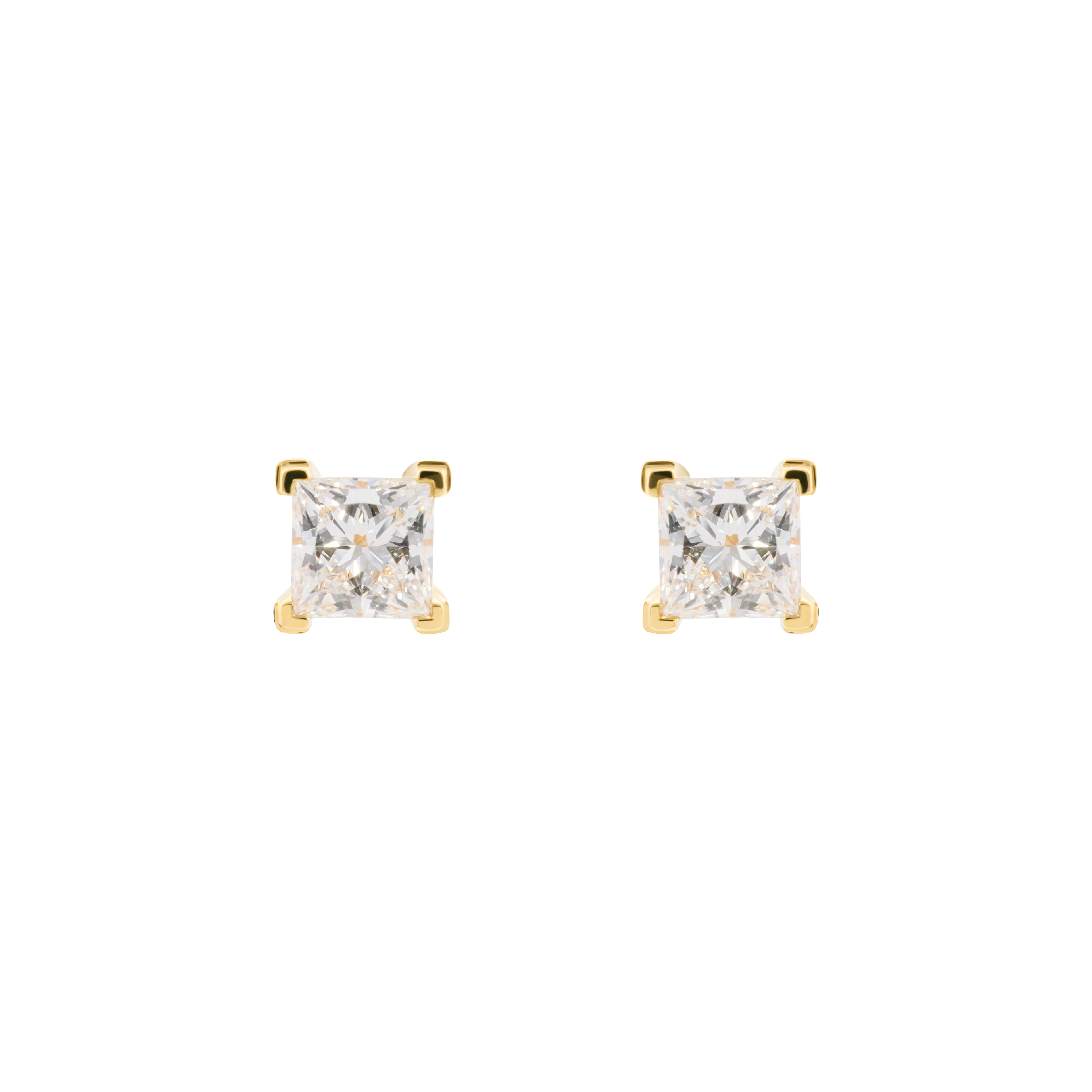  Mercury solitaire earrings 1ct - 1ct. tw. Princess Cut Lab-Grown Diamond Stud Earrings -  The Future Rocks -    1 