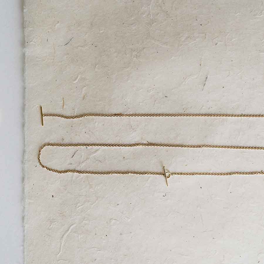  Essential necklace - 18K Recycled Gold Chain Necklace -  The Future Rocks -    4 