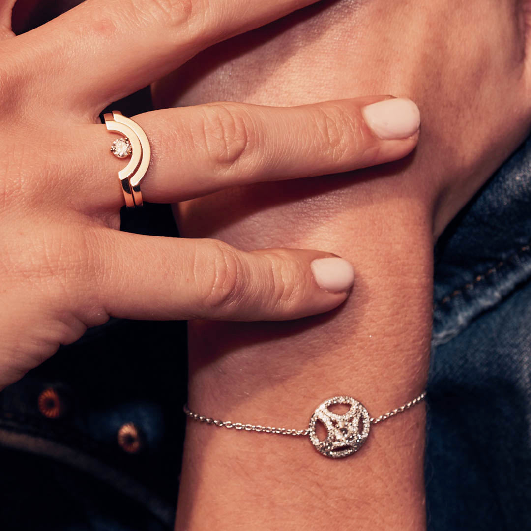 Intrépide petit arc solitaire ring - Intrépide Petit Arc Ring -  The Future Rocks -    2