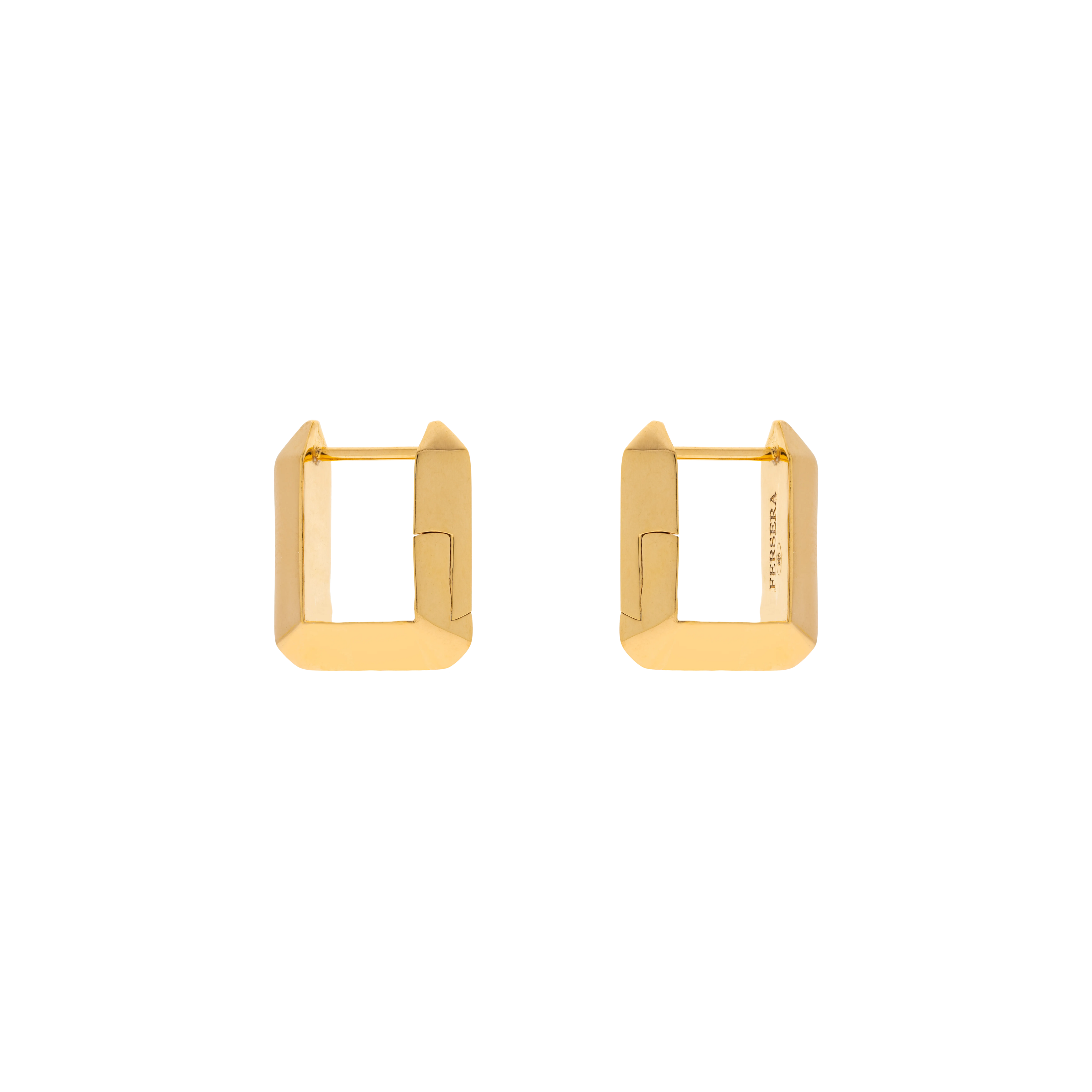 Sculptura rectangle earrings - Sculptura Rectangle Hoop Earrings -  The Future Rocks -    5