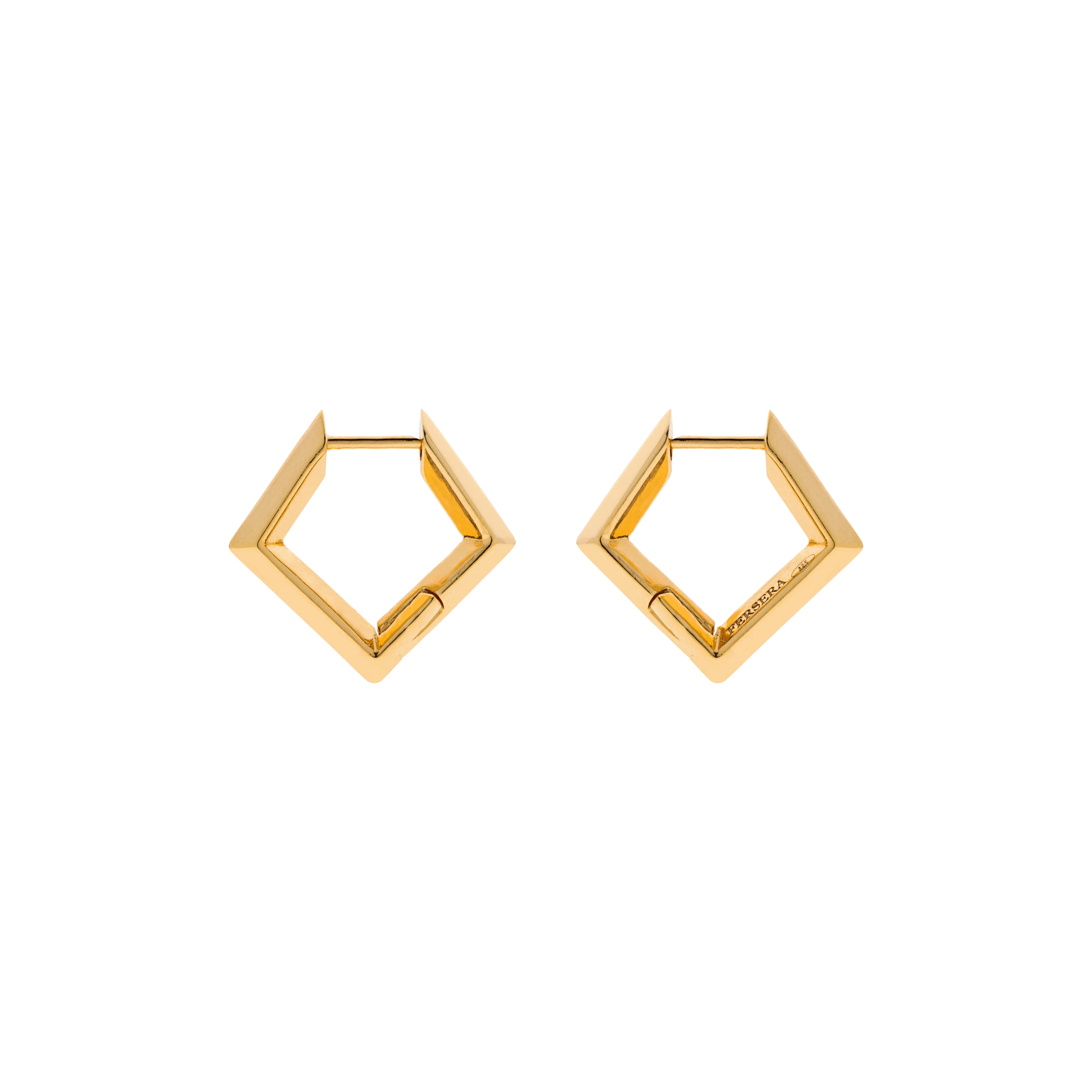 Sculptura square earrings - Sculptura Square Hoop Earrings -  The Future Rocks -    5