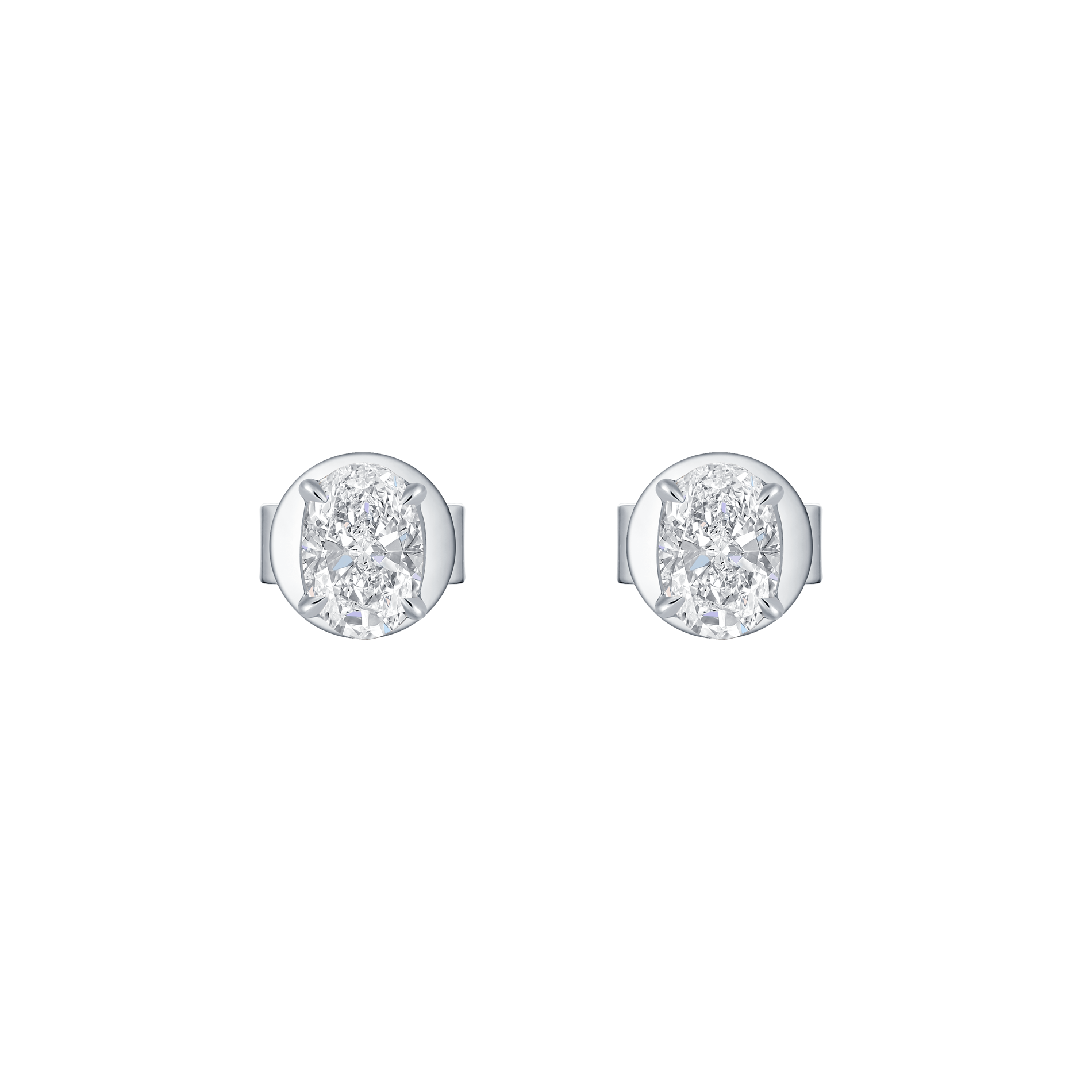  Oval solitaire studs - Oval Cut Diamond Earrings -  The Future Rocks -    5 