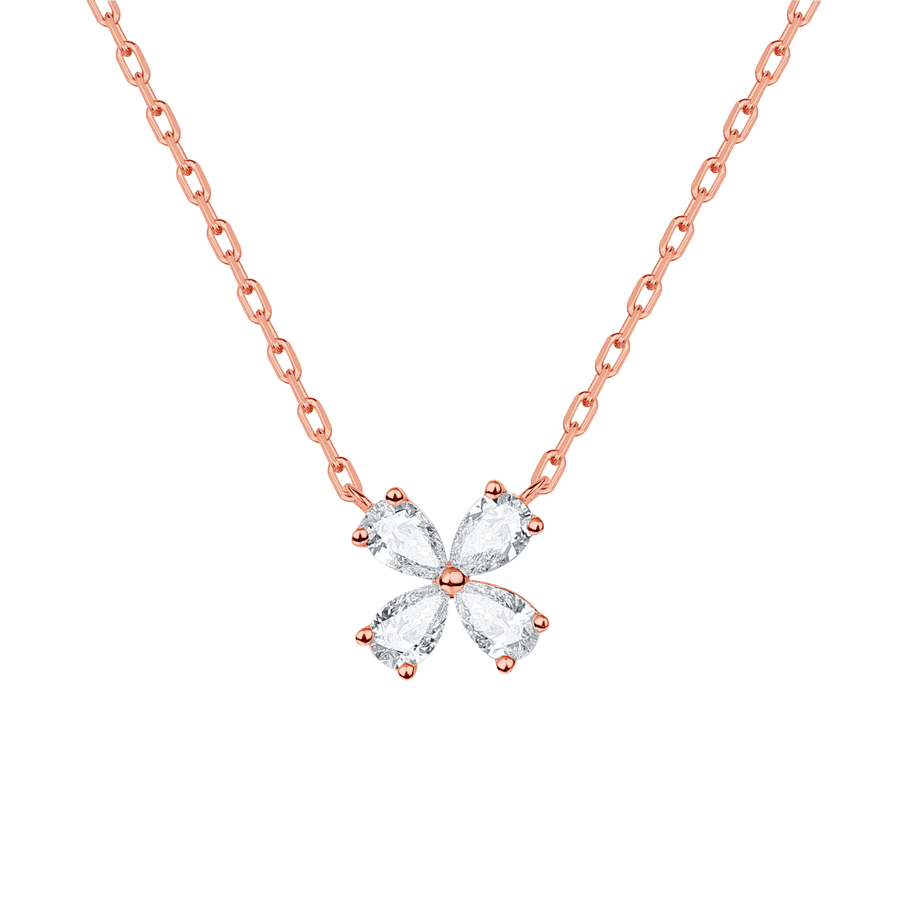 Flora pear cluster floral necklace - Diamond Flower Necklace -  The Future Rocks -    3