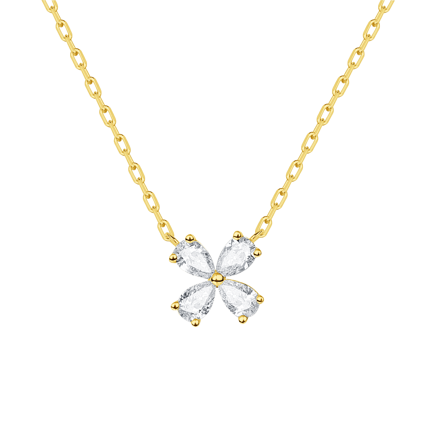  Flora pear cluster floral necklace - Diamond Flower Necklace -  The Future Rocks -    4 