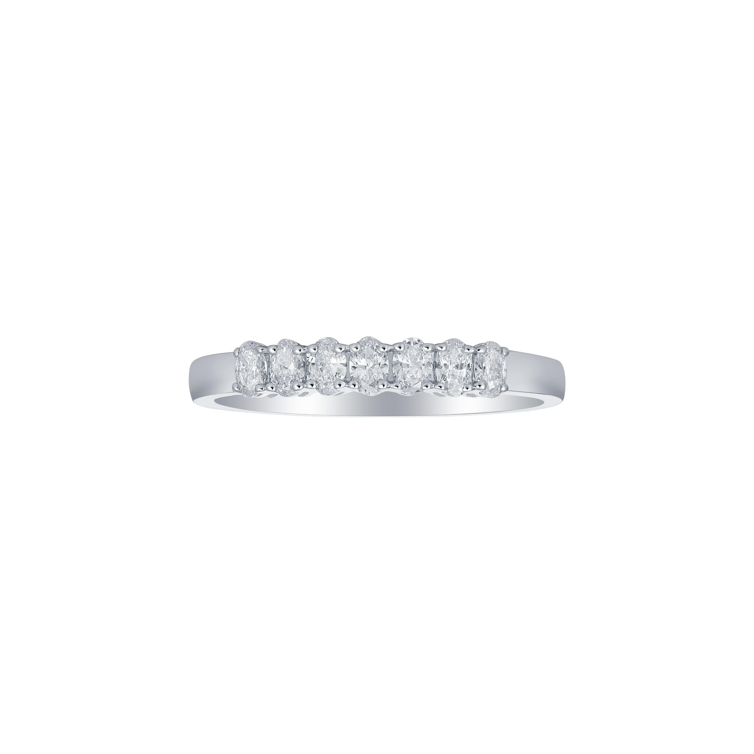 Fancy shape half eternity band
