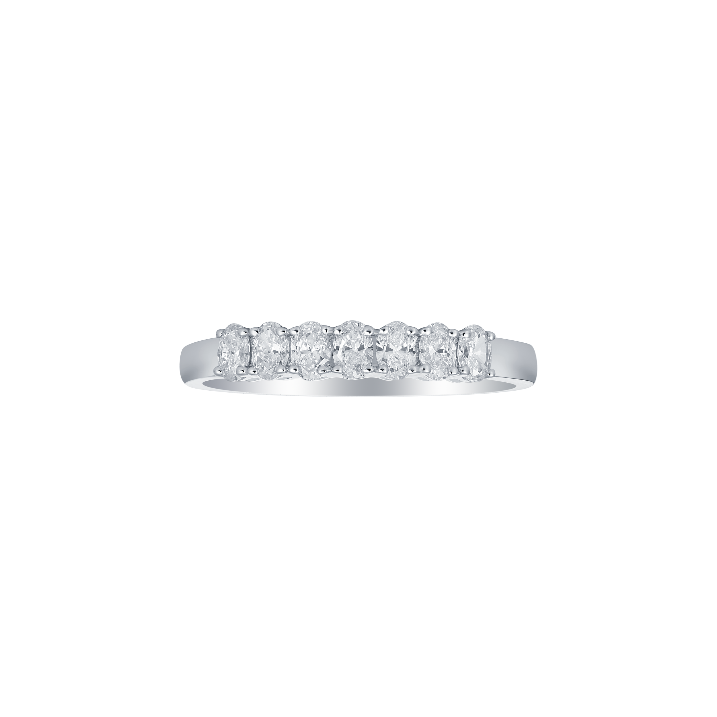 Fancy shape half eternity band