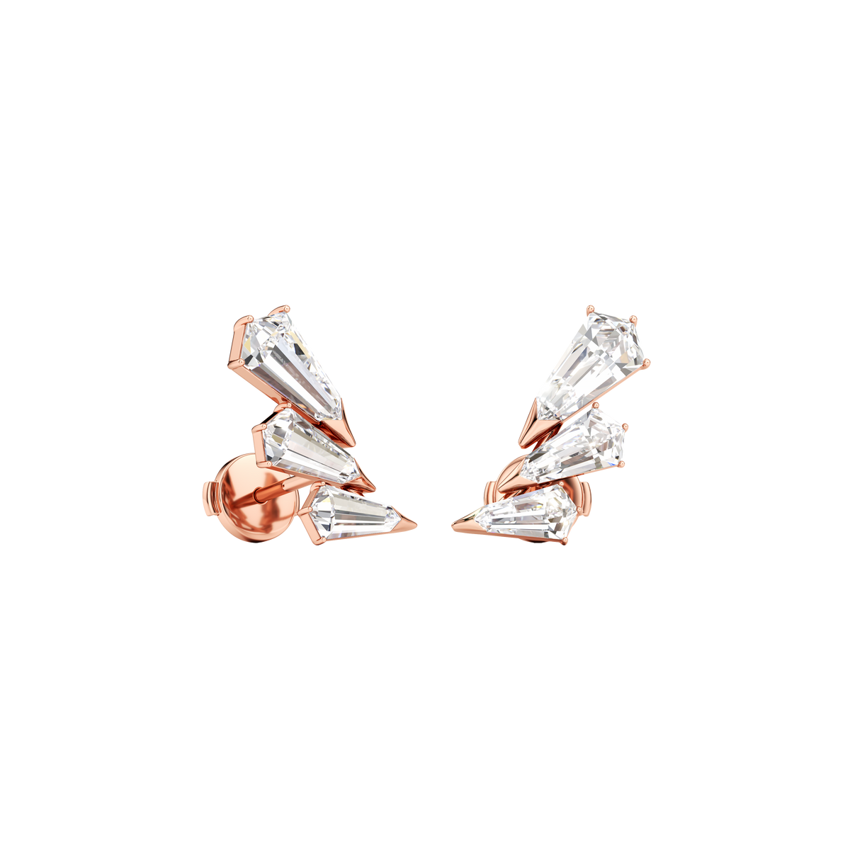 Phoenix feather earrings - Phoenix Feather Diamond Earrings -  The Future Rocks -    5