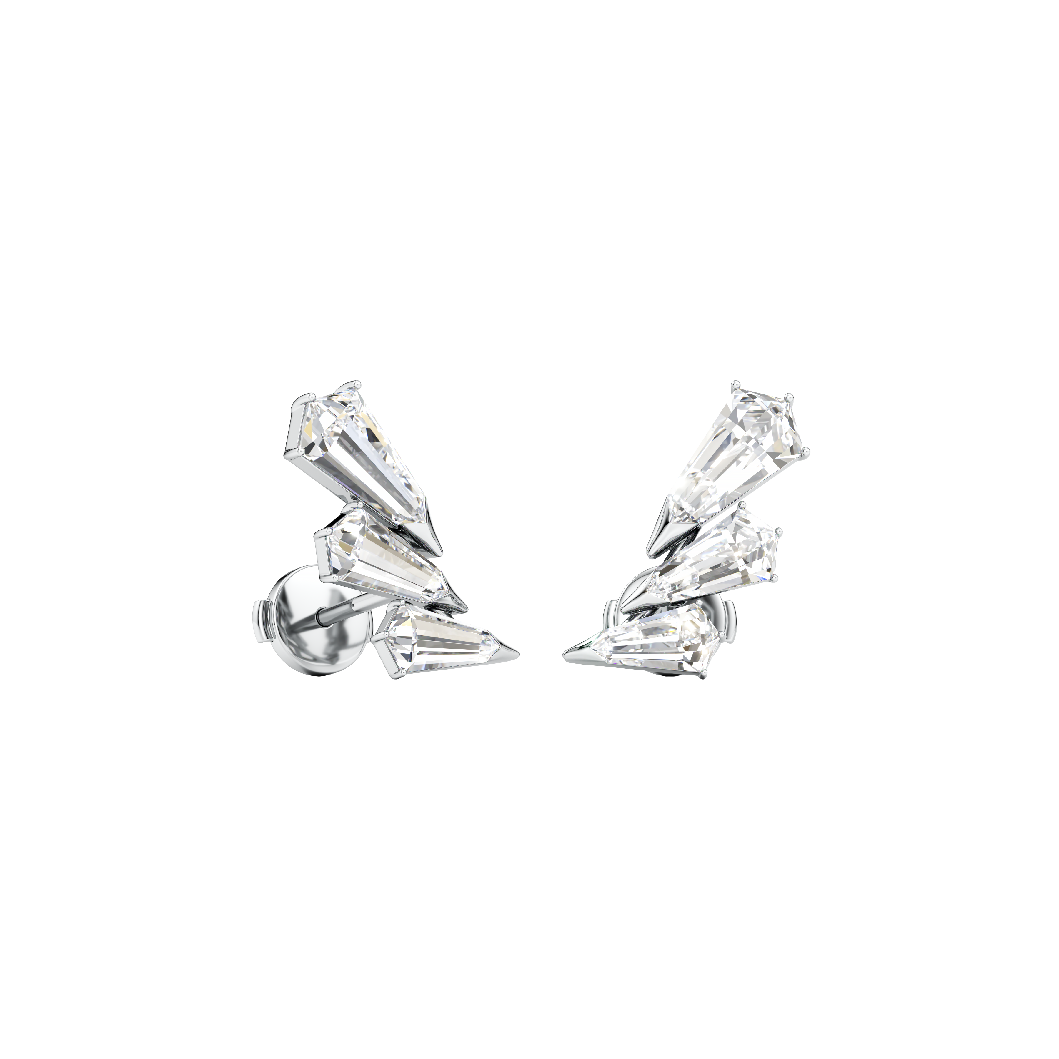  Phoenix feather earrings - Phoenix Feather Diamond Earrings -  The Future Rocks -    3 
