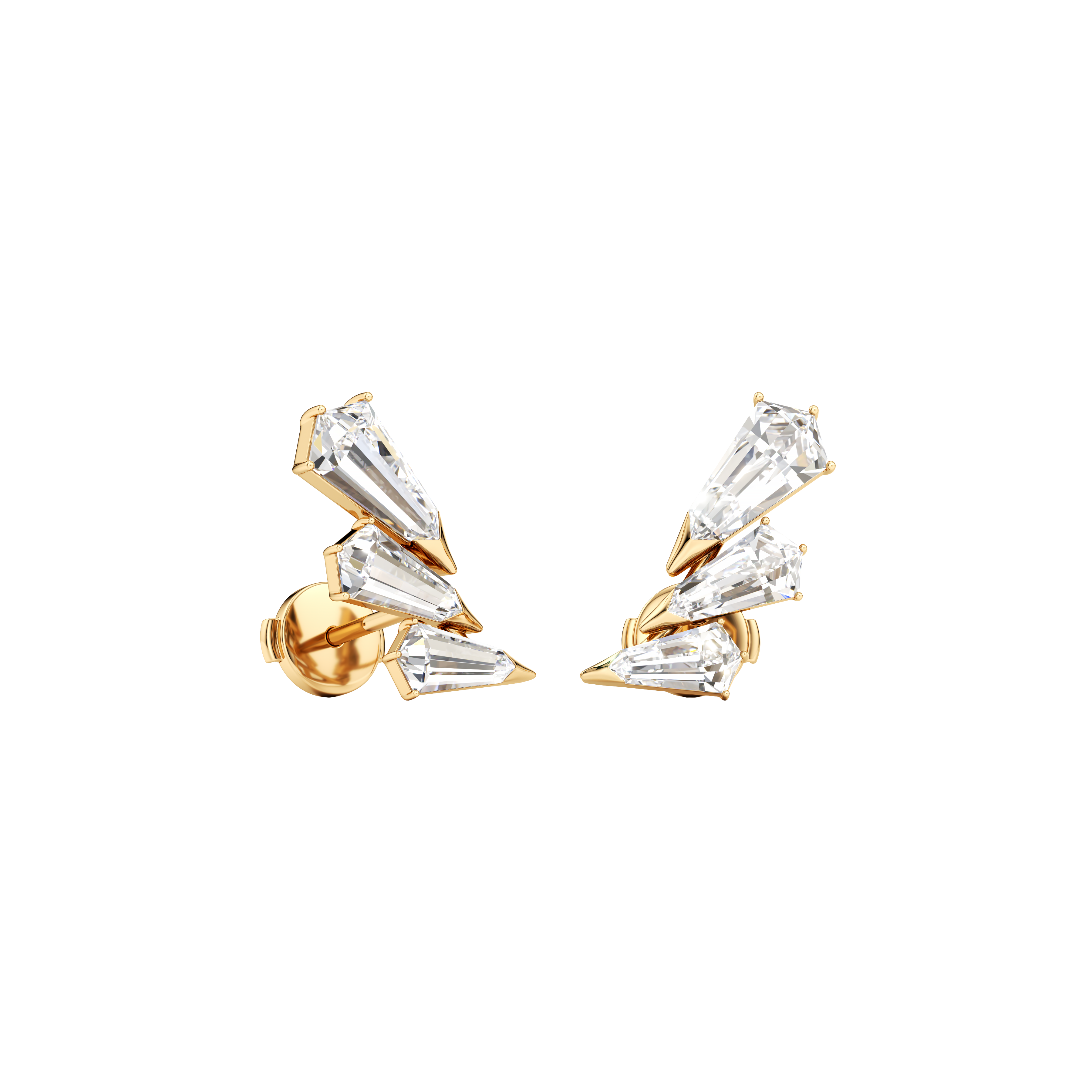  Phoenix feather earrings - Phoenix Feather Diamond Earrings -  The Future Rocks -    1 