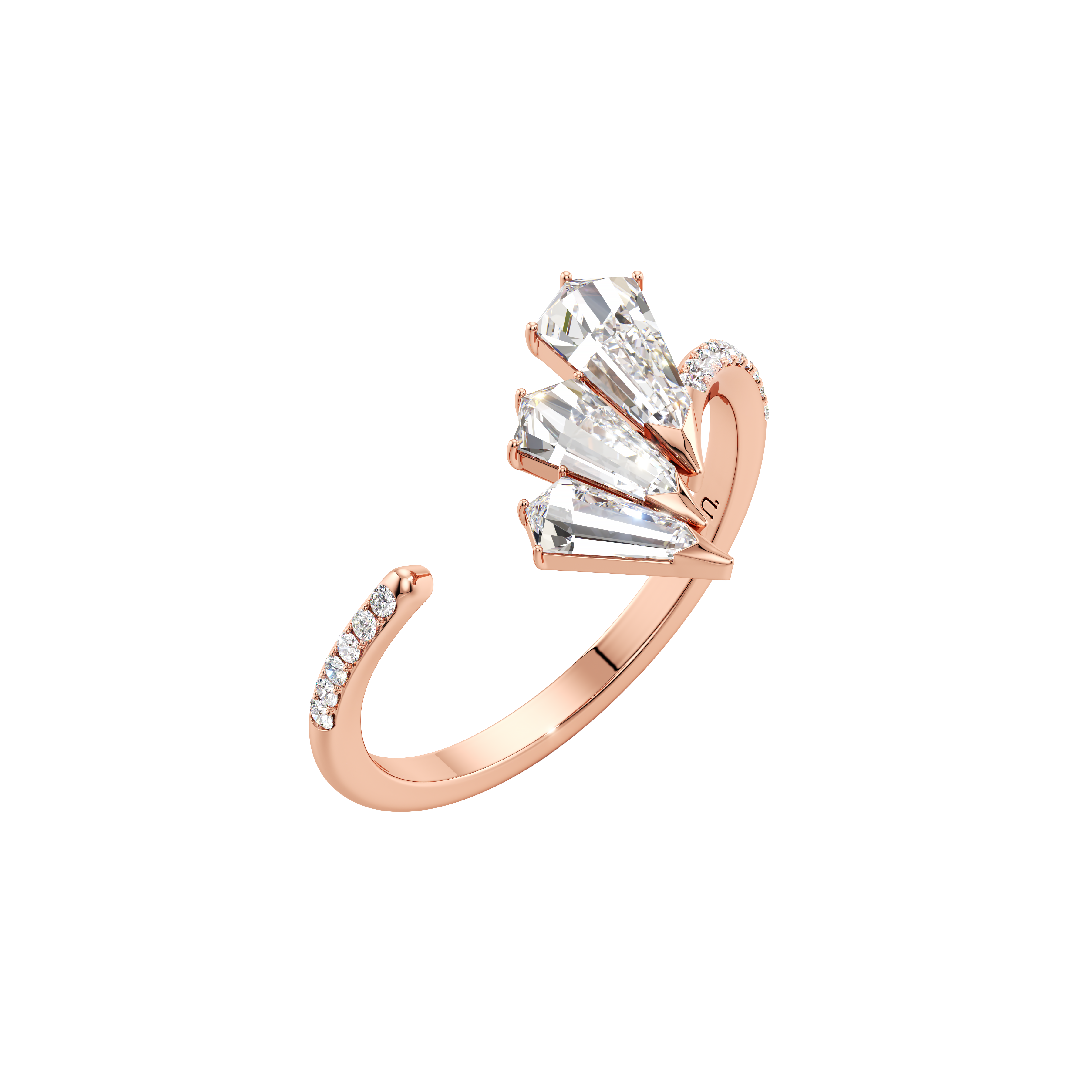 Phoenix feather pavé ring - Phoenix Feather Diamond Pavé Ring -  The Future Rocks -    5