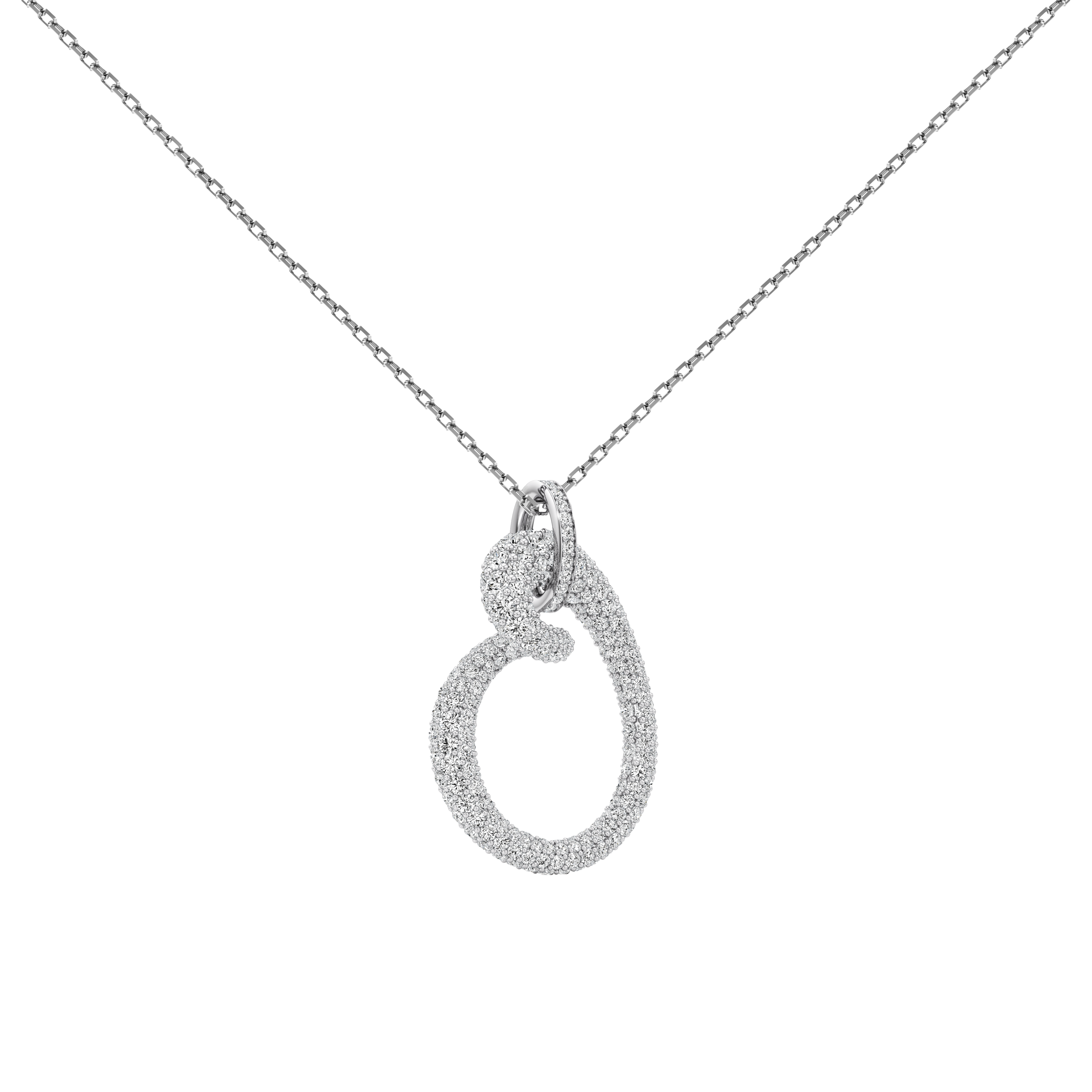  Whirlwind pavé pendant necklace - 18K Gold Diamond Heart Necklace -  The Future Rocks -    3 