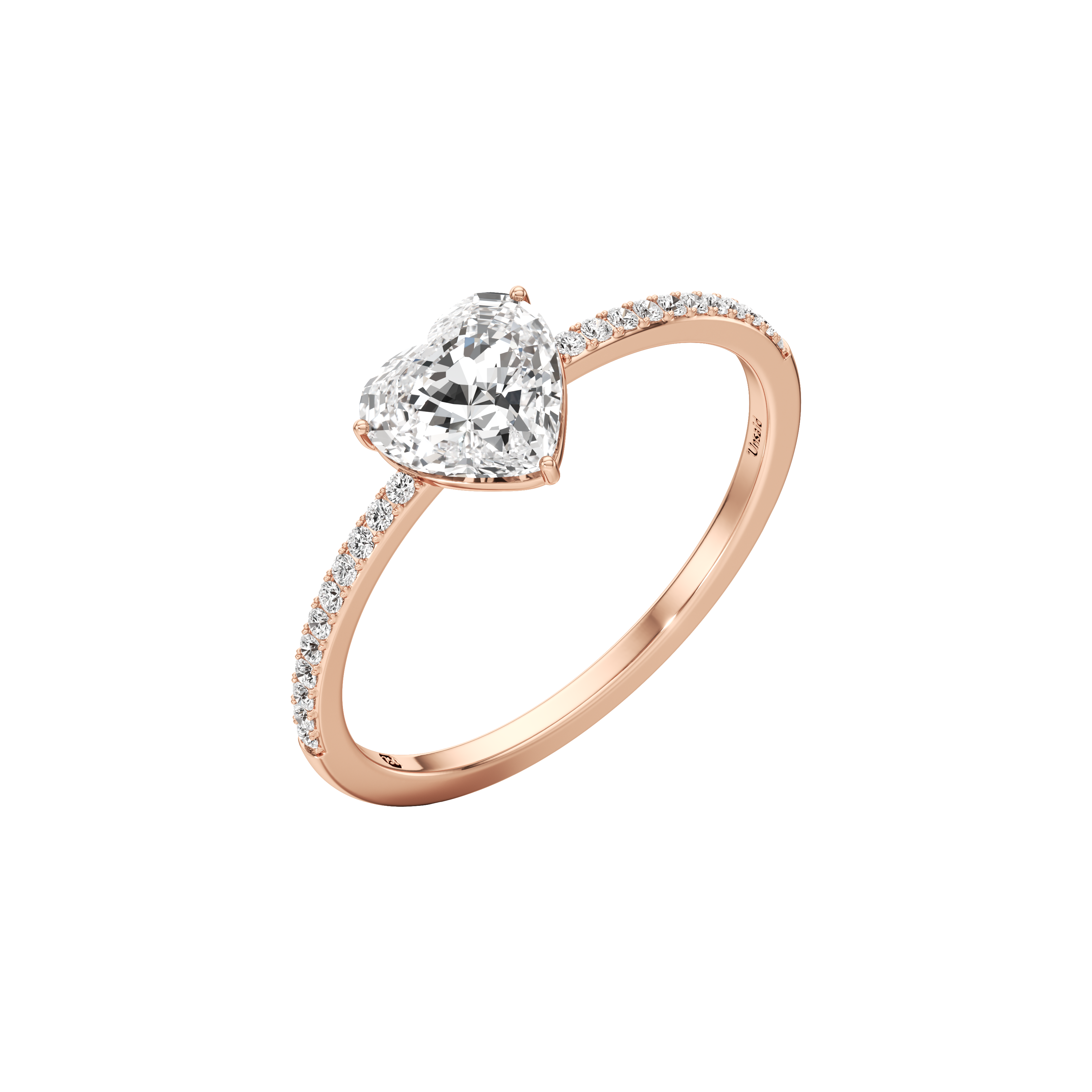  Whirlwind heart pavé ring - Heart Shaped Diamond Pavé Ring -  The Future Rocks -    5 