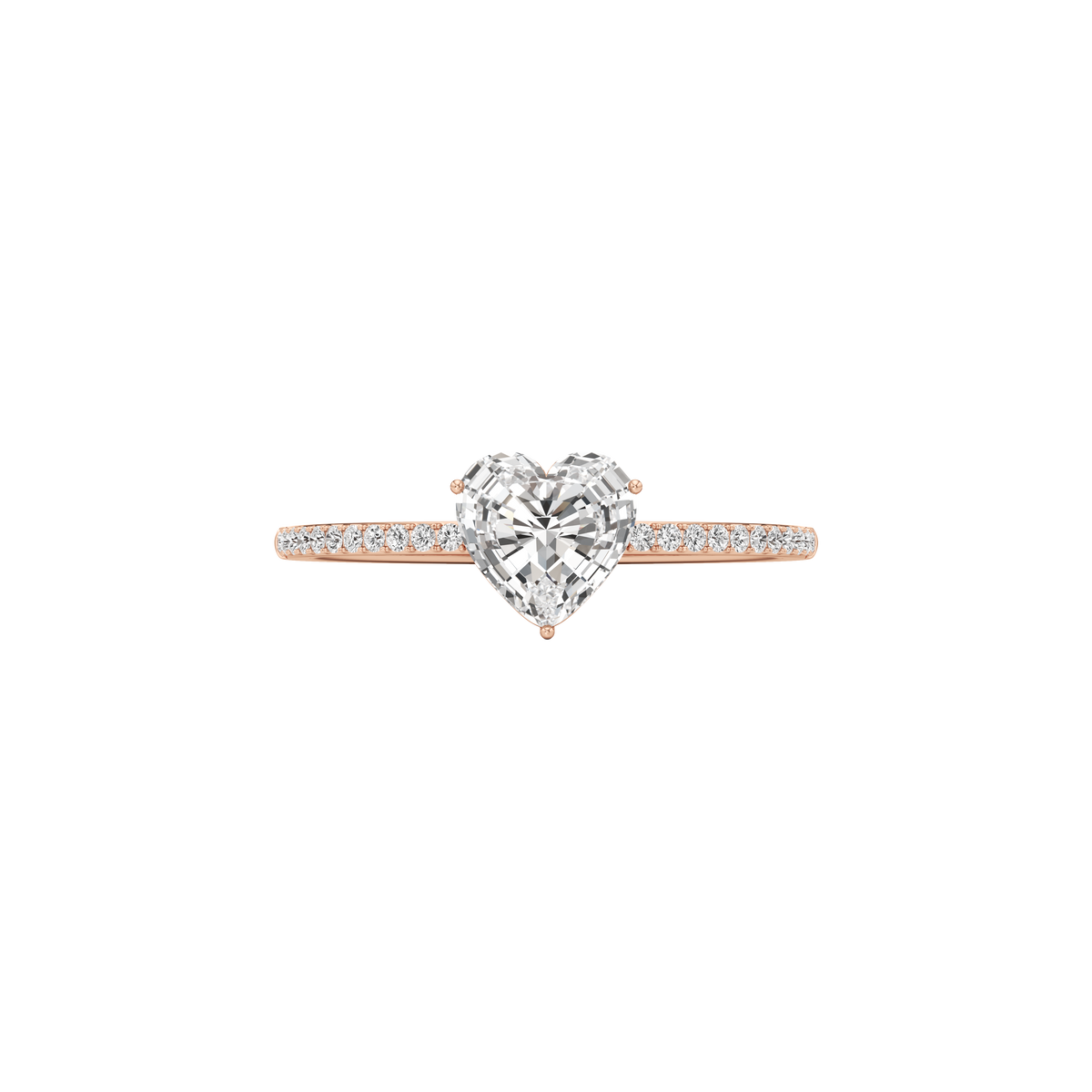 Whirlwind heart pavé ring - Heart Shaped Diamond Pavé Ring -  The Future Rocks -    6