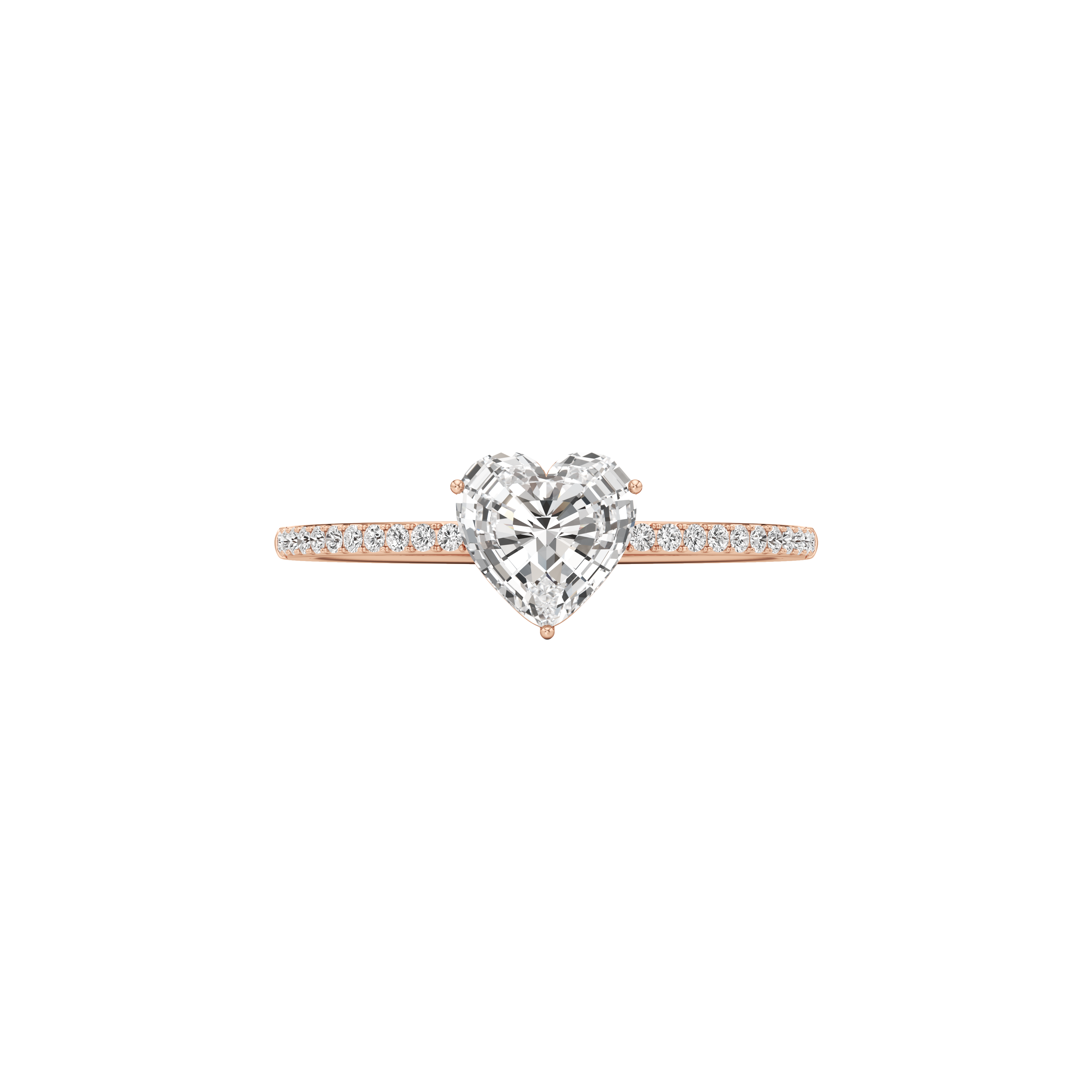  Whirlwind heart pavé ring - Heart Shaped Diamond Pavé Ring -  The Future Rocks -    6 