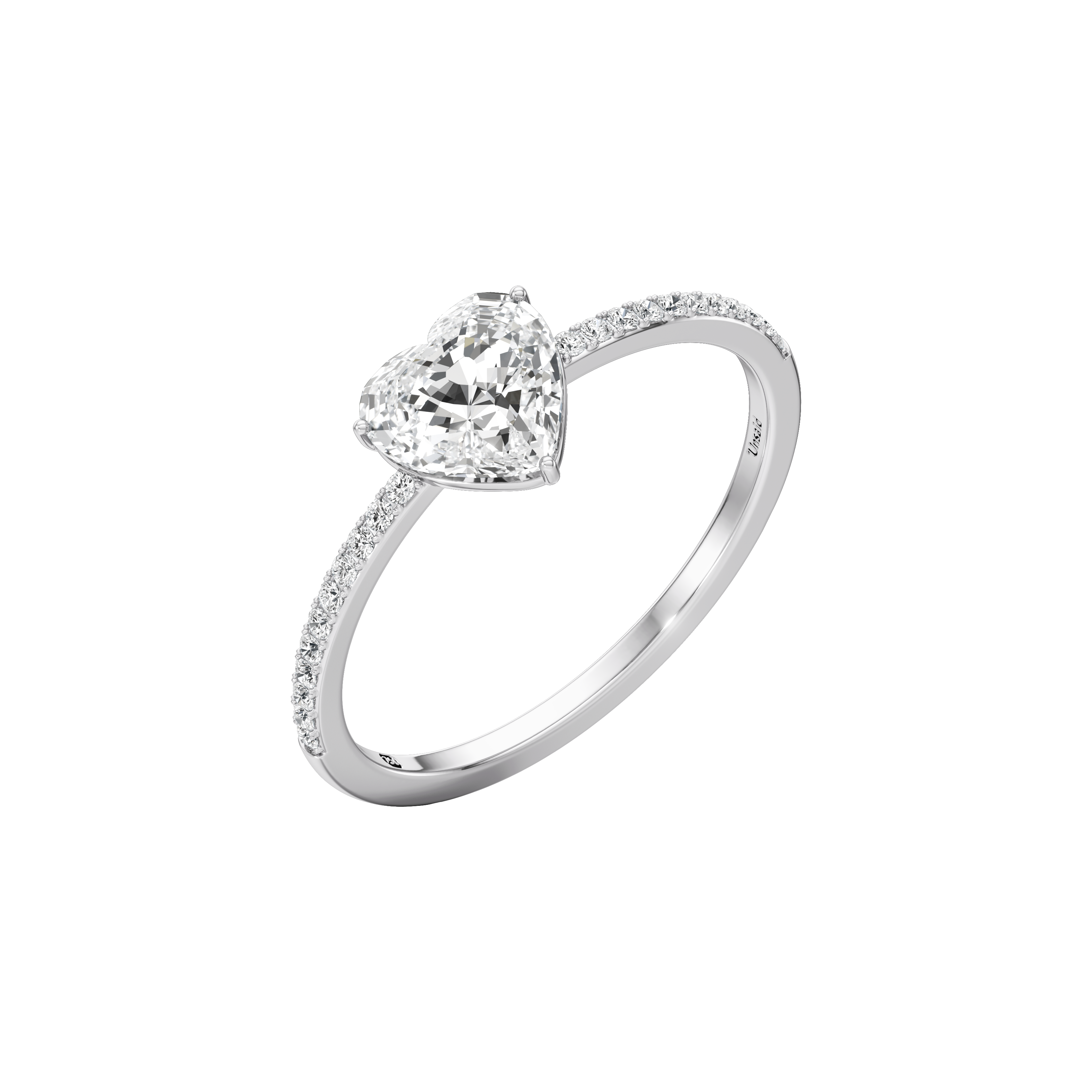  Whirlwind heart pavé ring - Heart Shaped Diamond Pavé Ring -  The Future Rocks -    3 