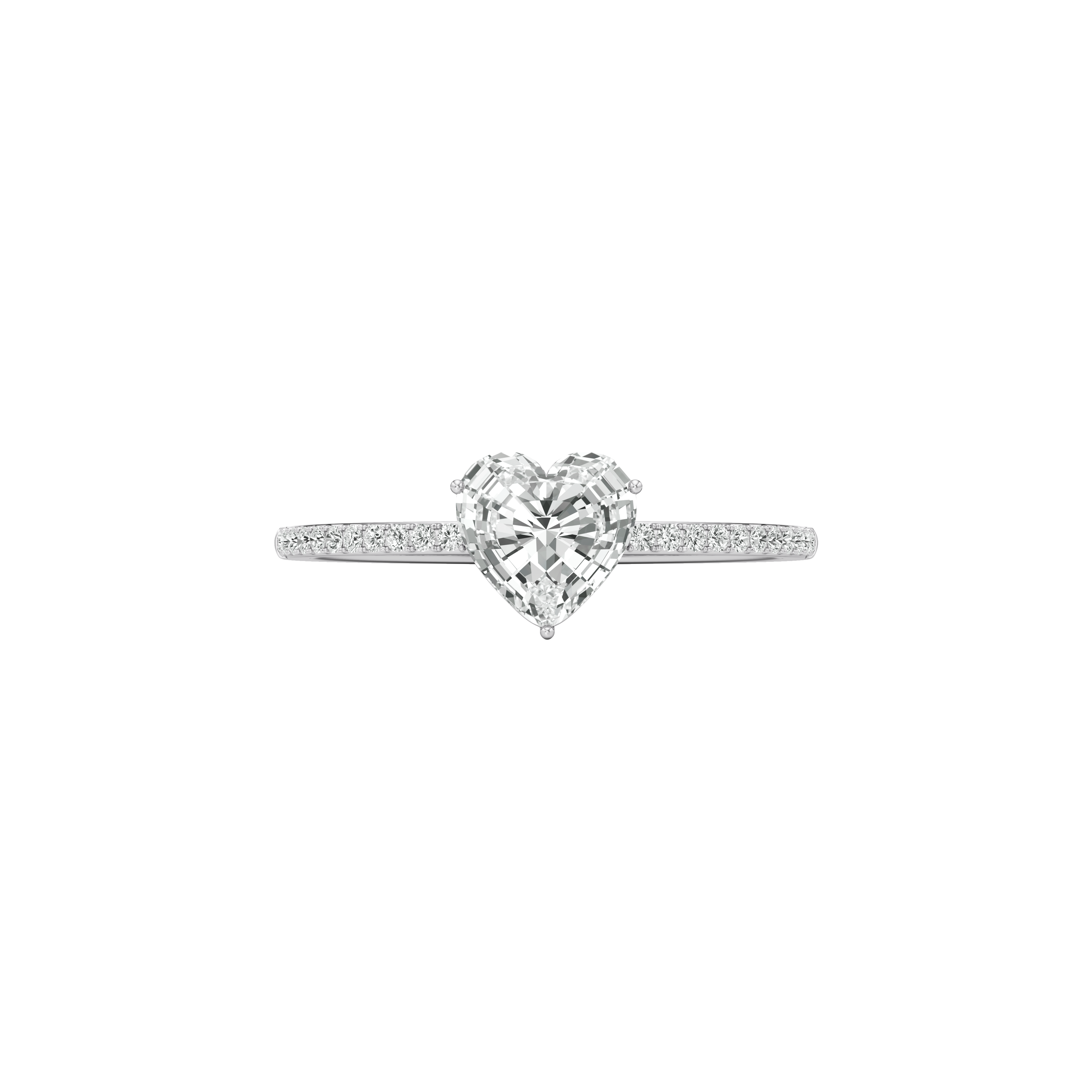  Whirlwind heart pavé ring - Heart Shaped Diamond Pavé Ring -  The Future Rocks -    4 