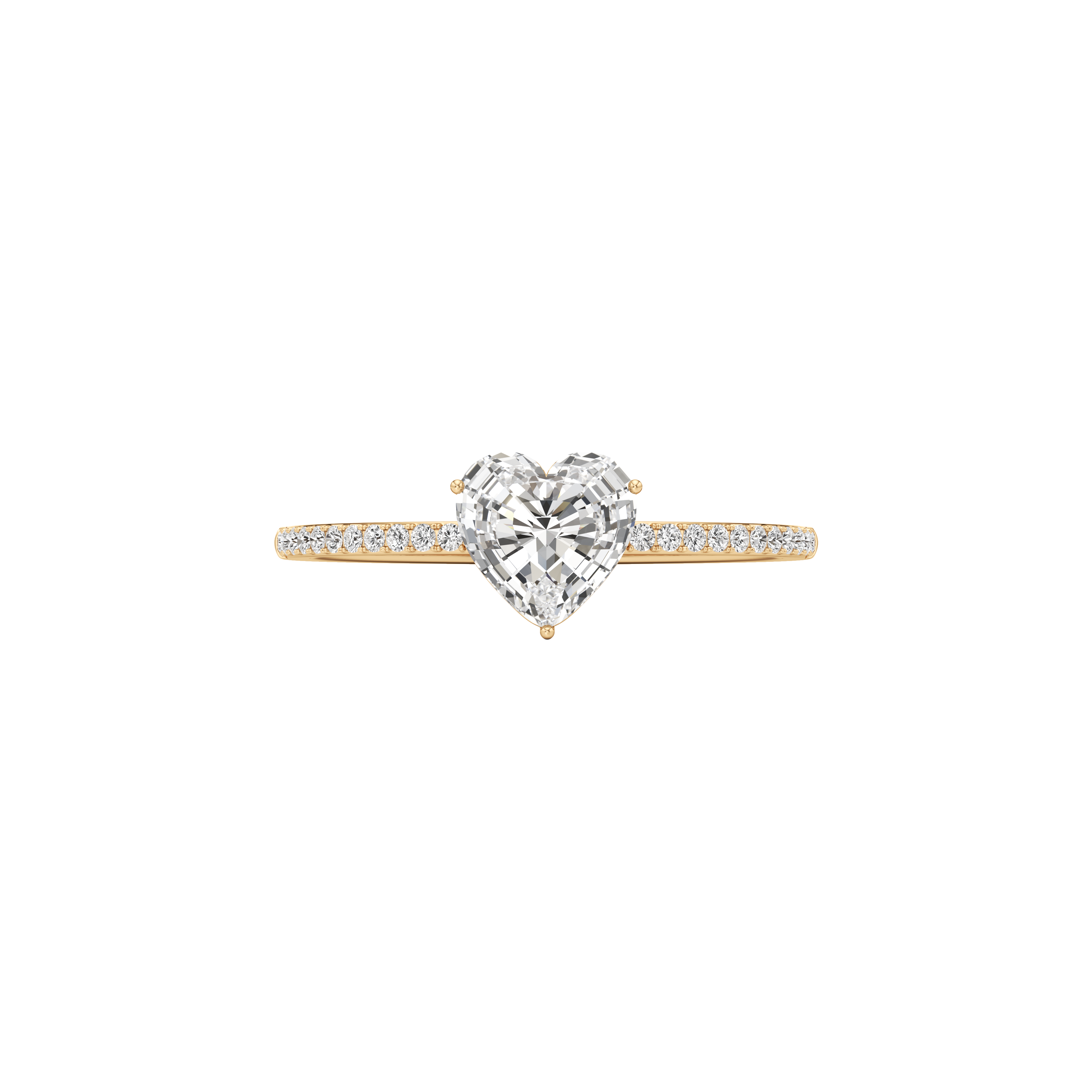  Whirlwind heart pavé ring - Heart Shaped Diamond Pavé Ring -  The Future Rocks -    2 