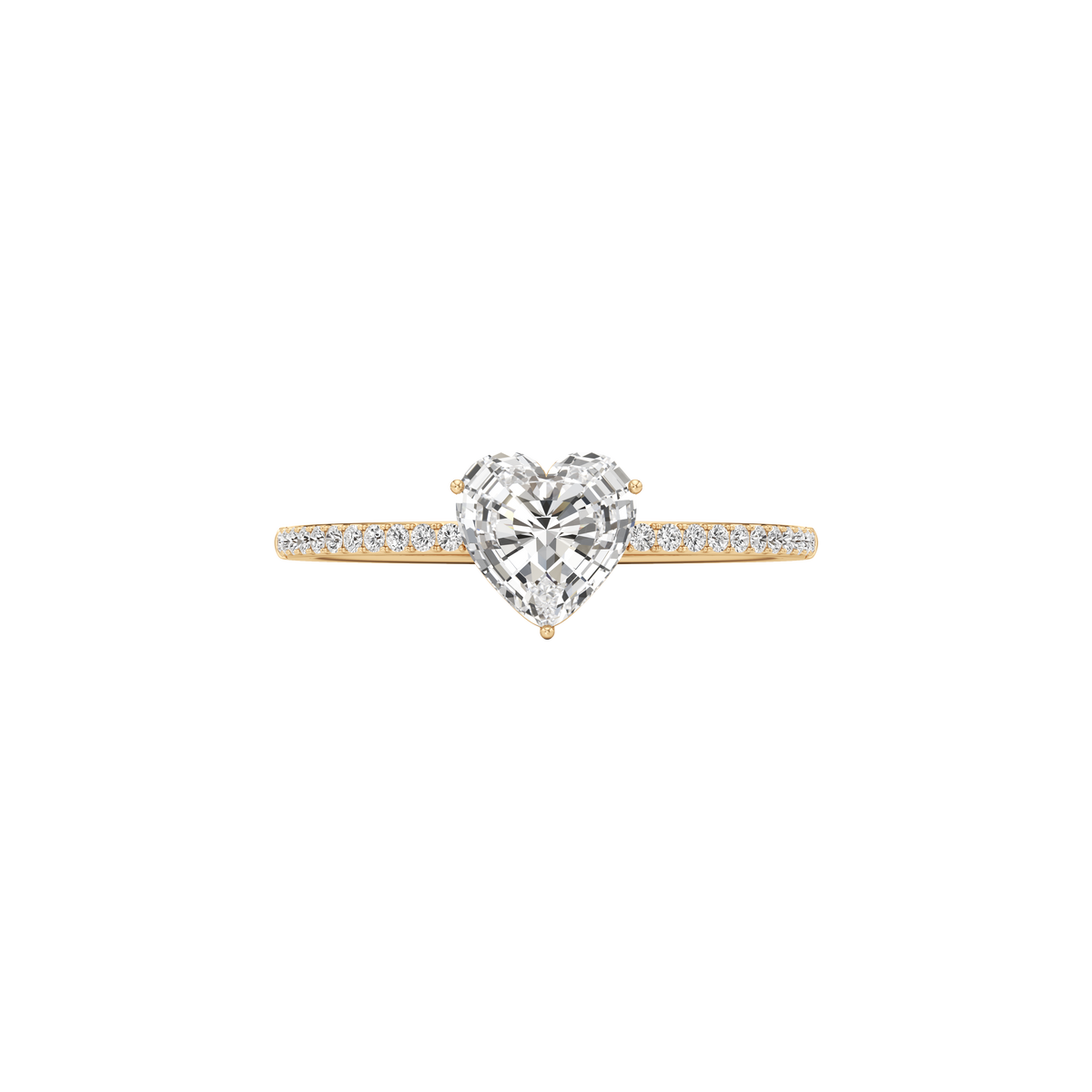 Whirlwind heart pavé ring - Heart Shaped Diamond Pavé Ring -  The Future Rocks -    2