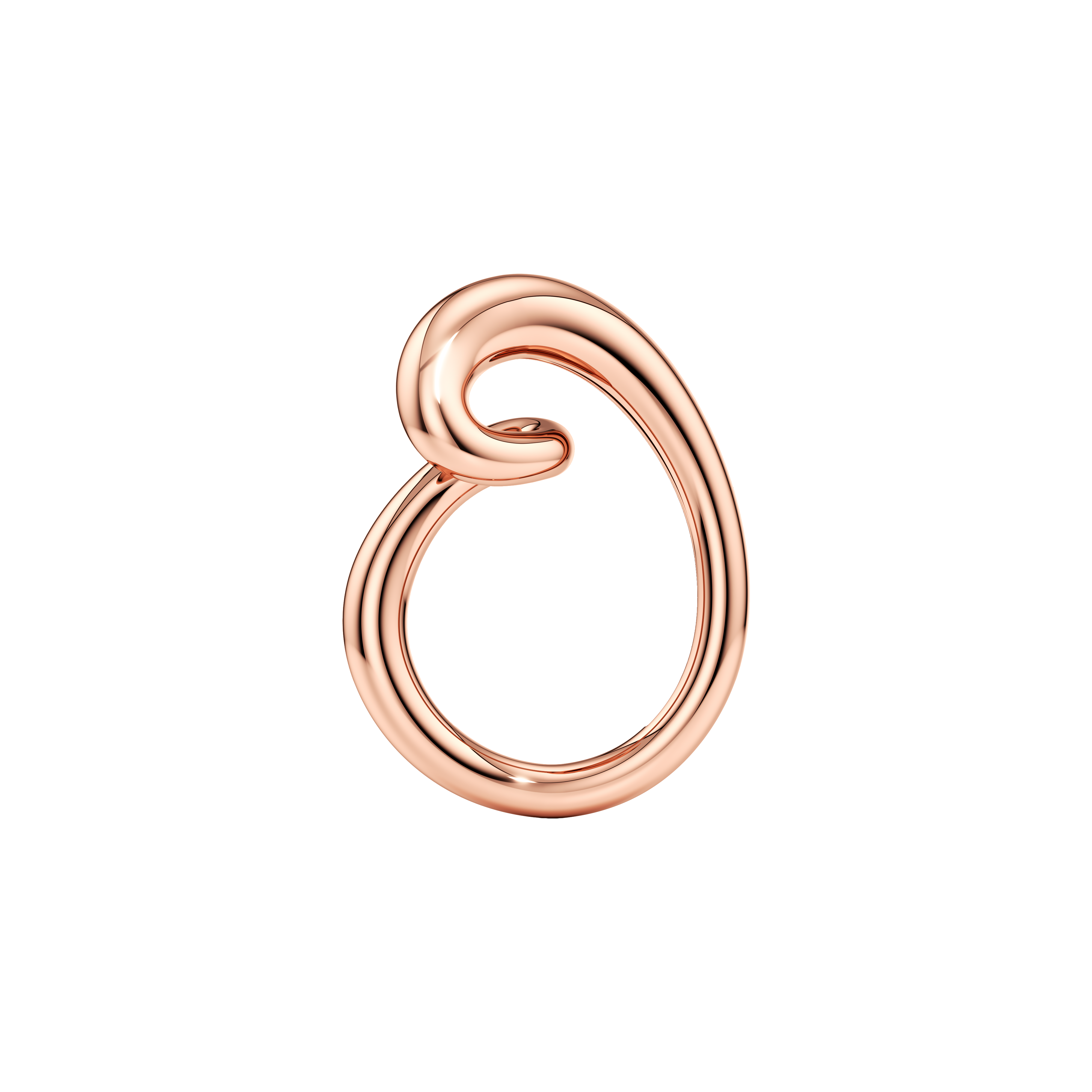 Whirlwind gold ring - Solid Gold Heart Ring -  The Future Rocks -    7
