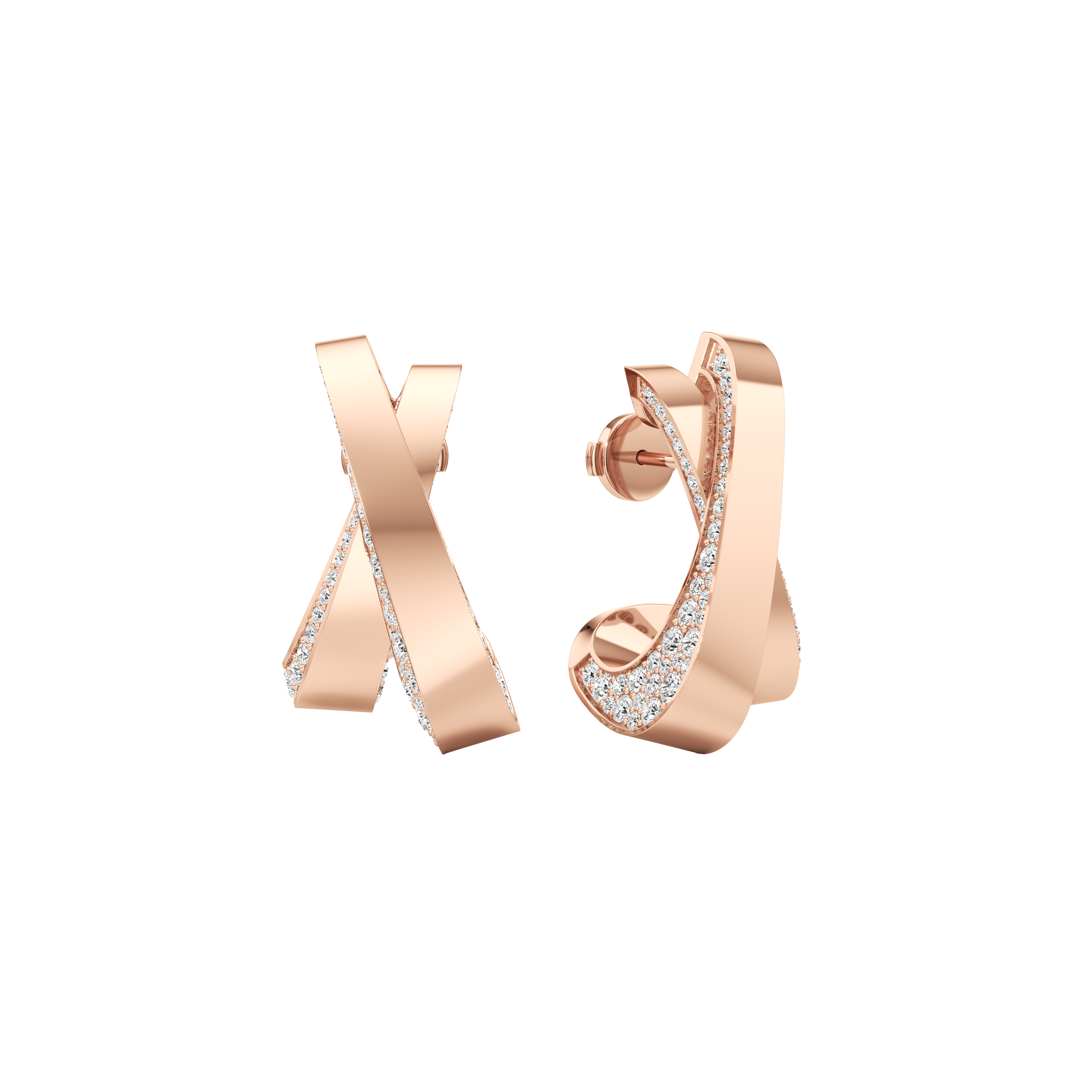  Infinite pavé earrings - Infinite Pavé Diamond Earrings -  The Future Rocks -    4 