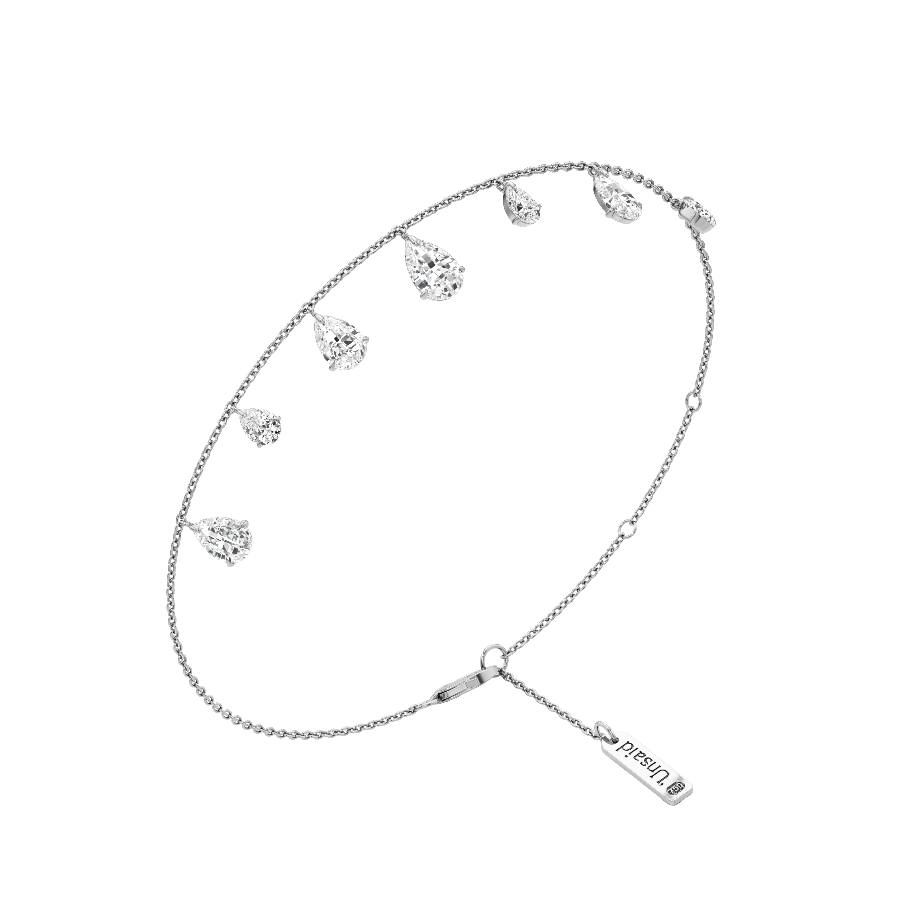  Tear charm diamond bracelet - Tear Charm Diamond Bracelet -  The Future Rocks -    3 