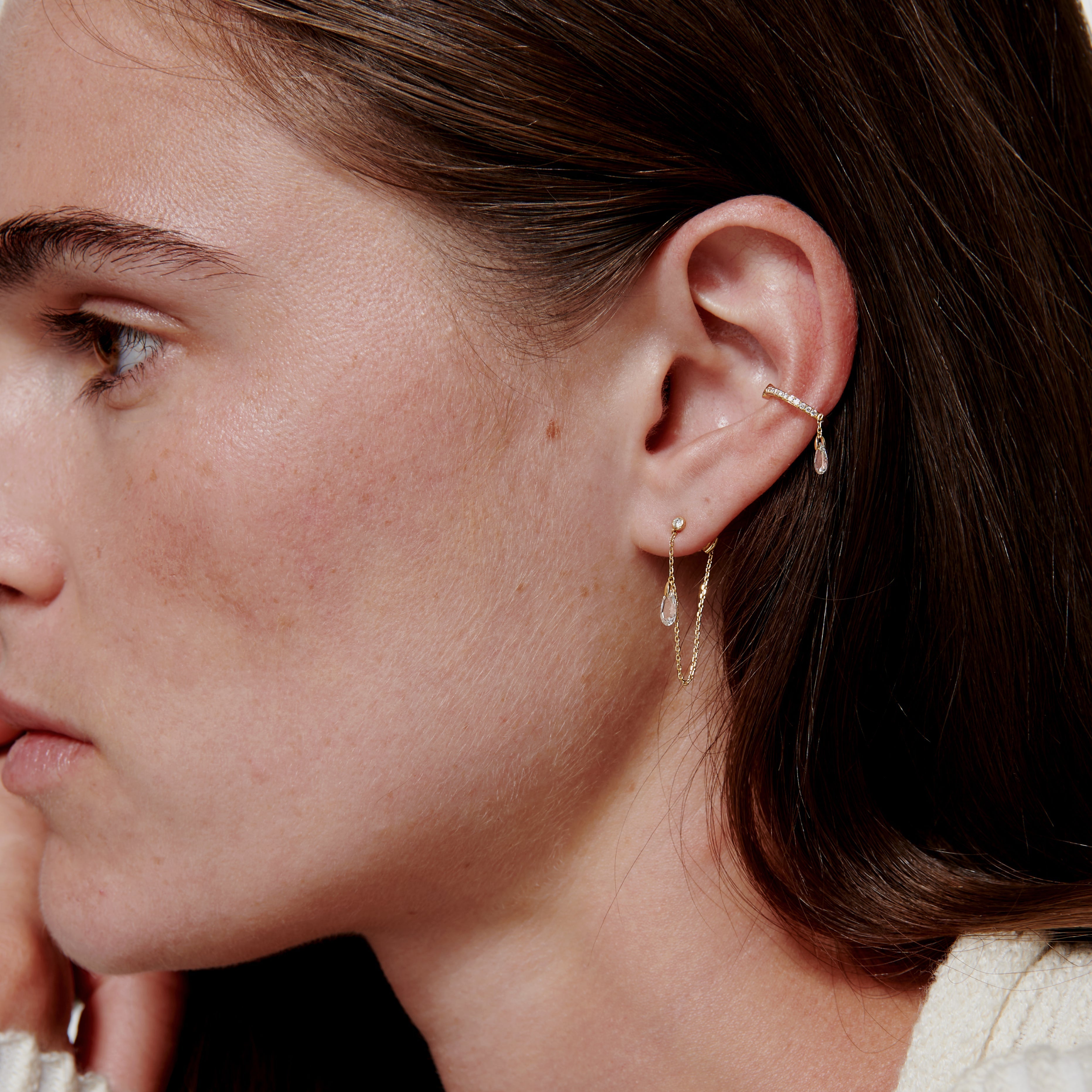 Tear pure drop earrings - Tear Pure Diamond Drop Earrings -  The Future Rocks -    2