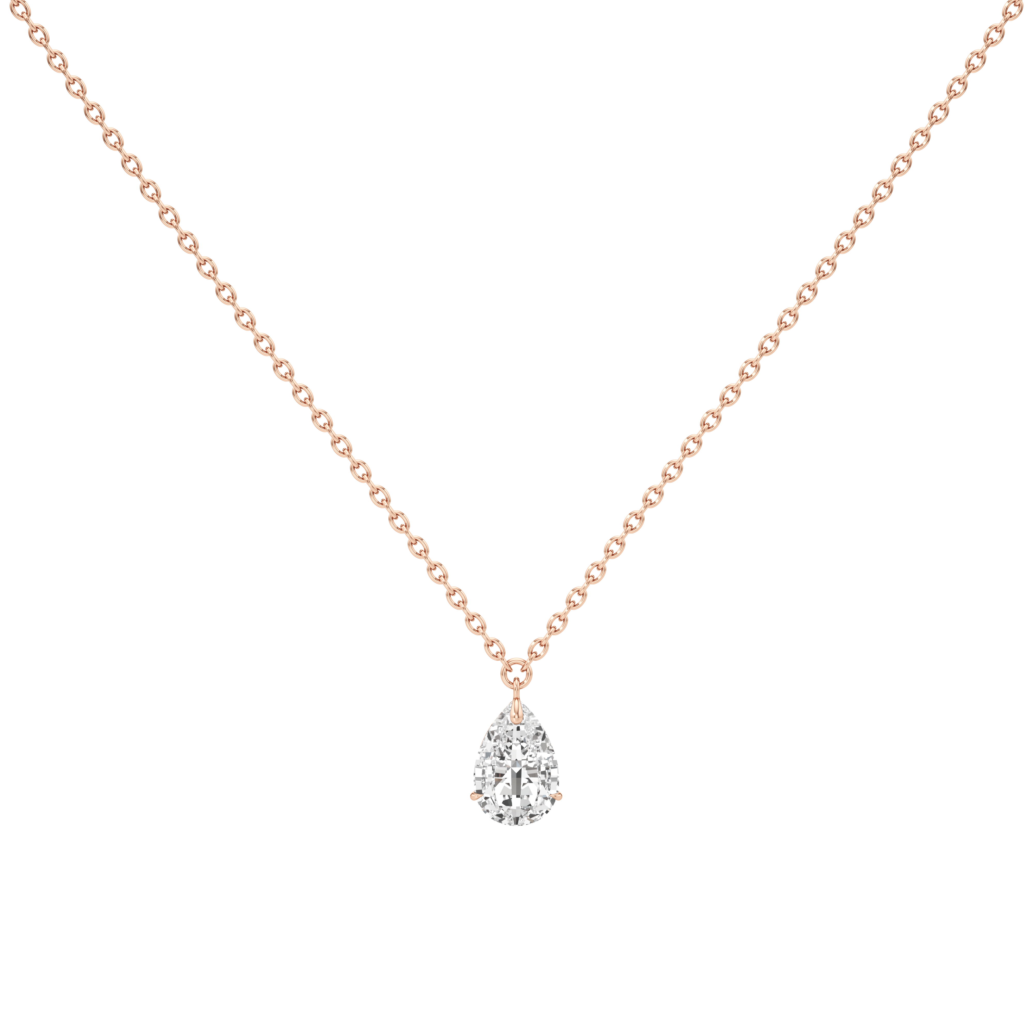  Tear drop diamond pendant necklace - Tear Drop Diamond Pendant Necklace -  The Future Rocks -    4 