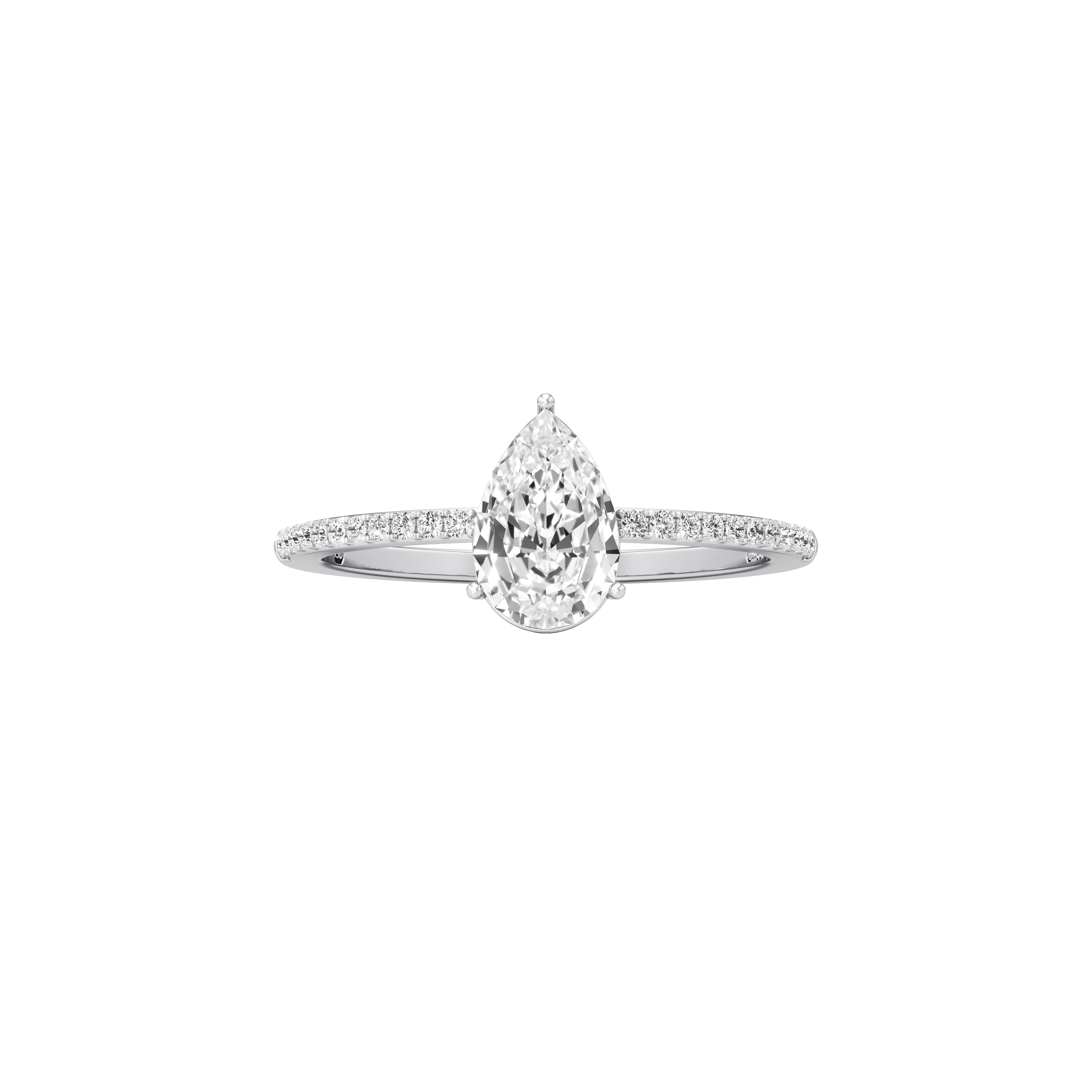  Tear dream pavé ring - Tear Dream Diamond Pavé Ring -  The Future Rocks -    4 